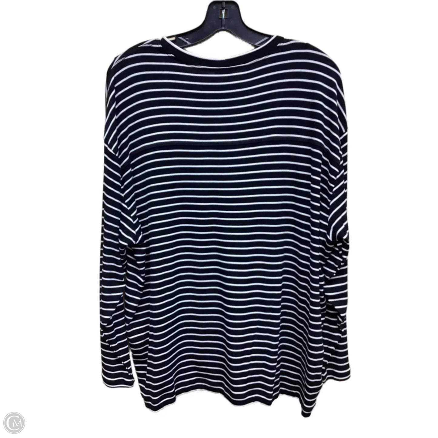 Top Long Sleeve By Cabi In Striped Pattern, Size: S