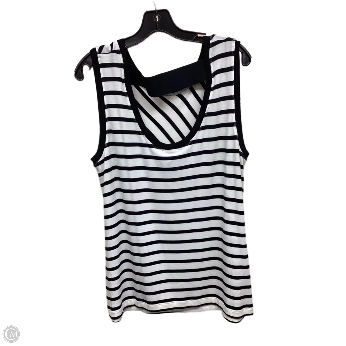Top Sleeveless By Cabi In Striped Pattern, Size: M