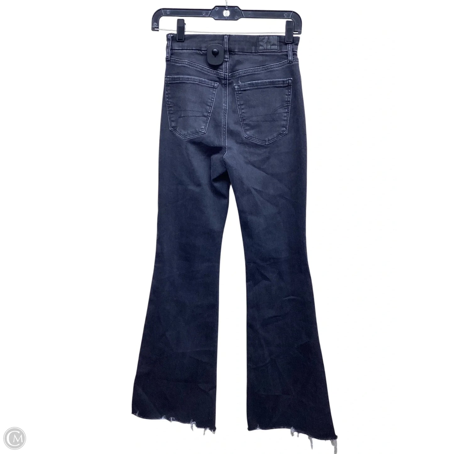 Jeans Boot Cut By American Eagle In Black Denim, Size: 0