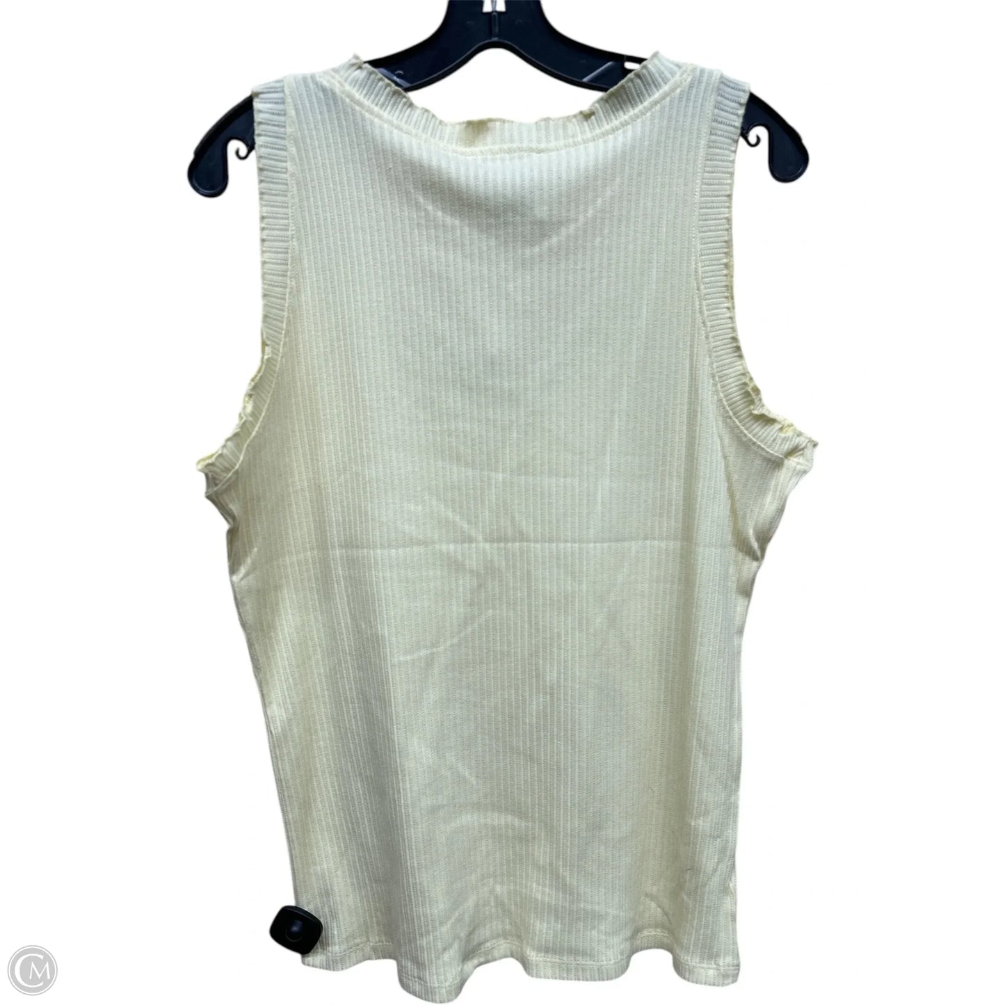 Top Sleeveless By Loft In Yellow, Size: Xl