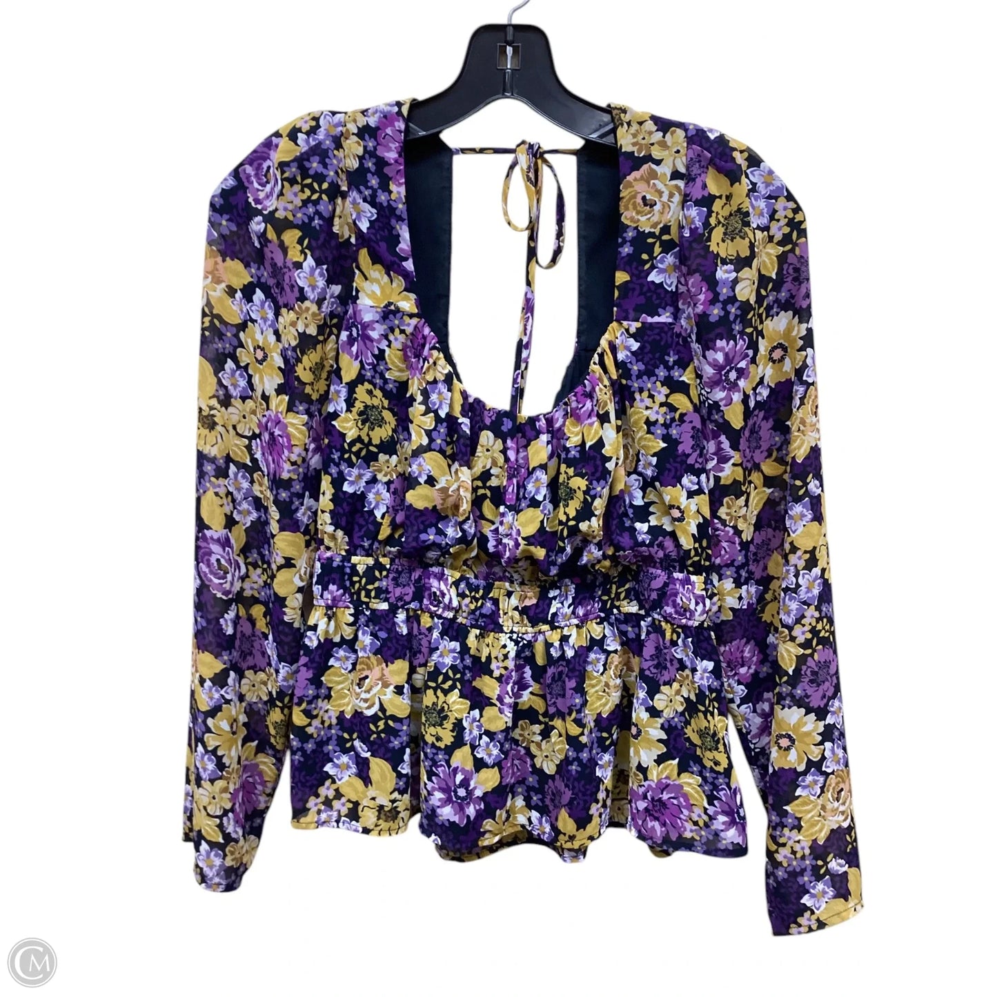 Top Long Sleeve By Astr The Label In Floral Print, Size: M