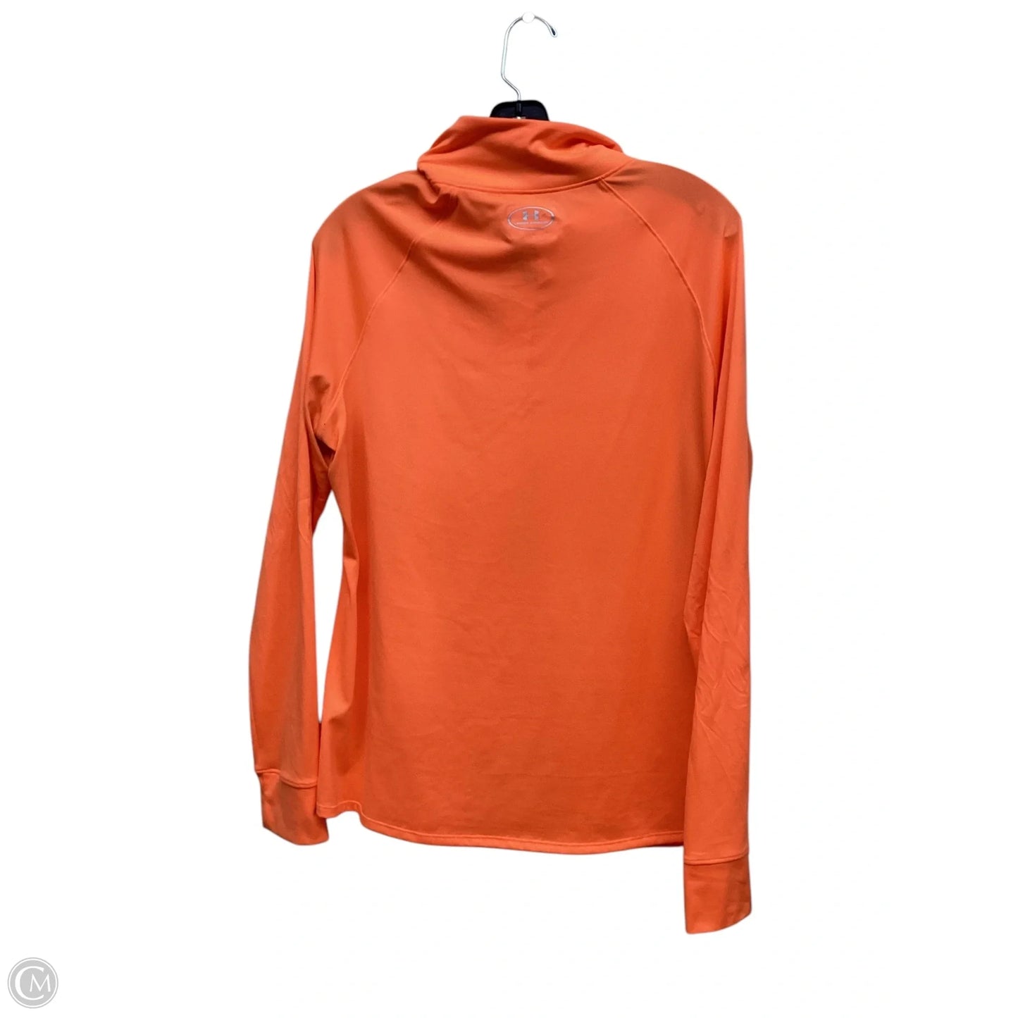 Athletic Top Long Sleeve Crewneck By Under Armour In Orange, Size: Xl
