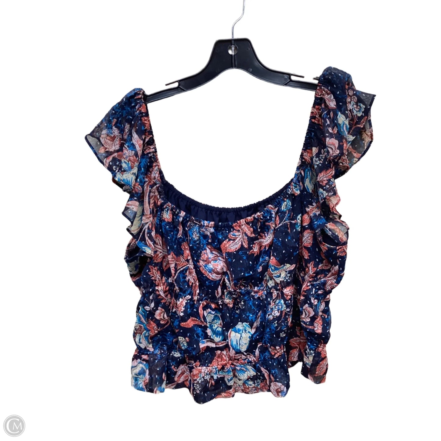 Top Sleeveless By Express In Floral Print, Size: Xl