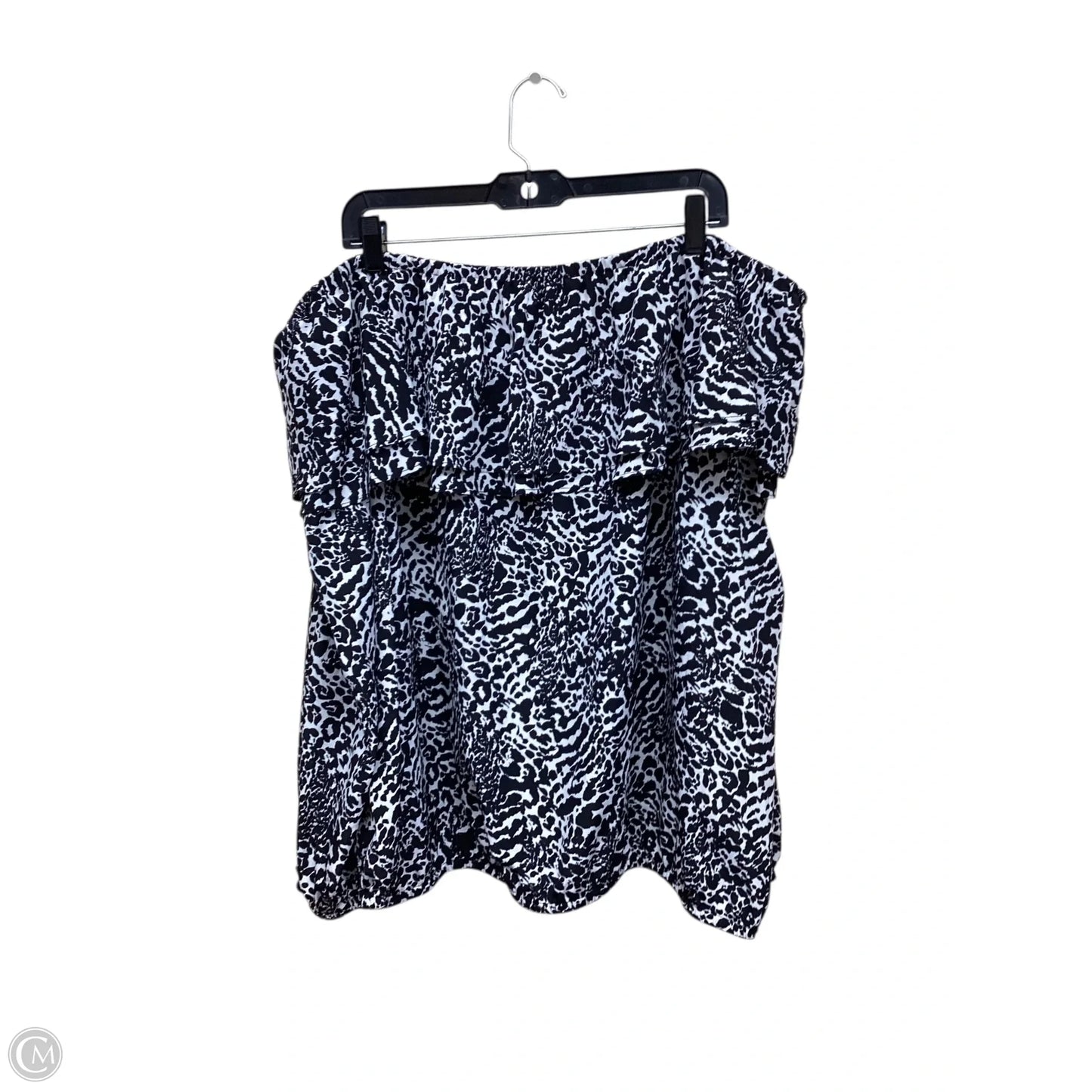 Top Long Sleeve By Michael By Michael Kors In Black & White, Size: 3x