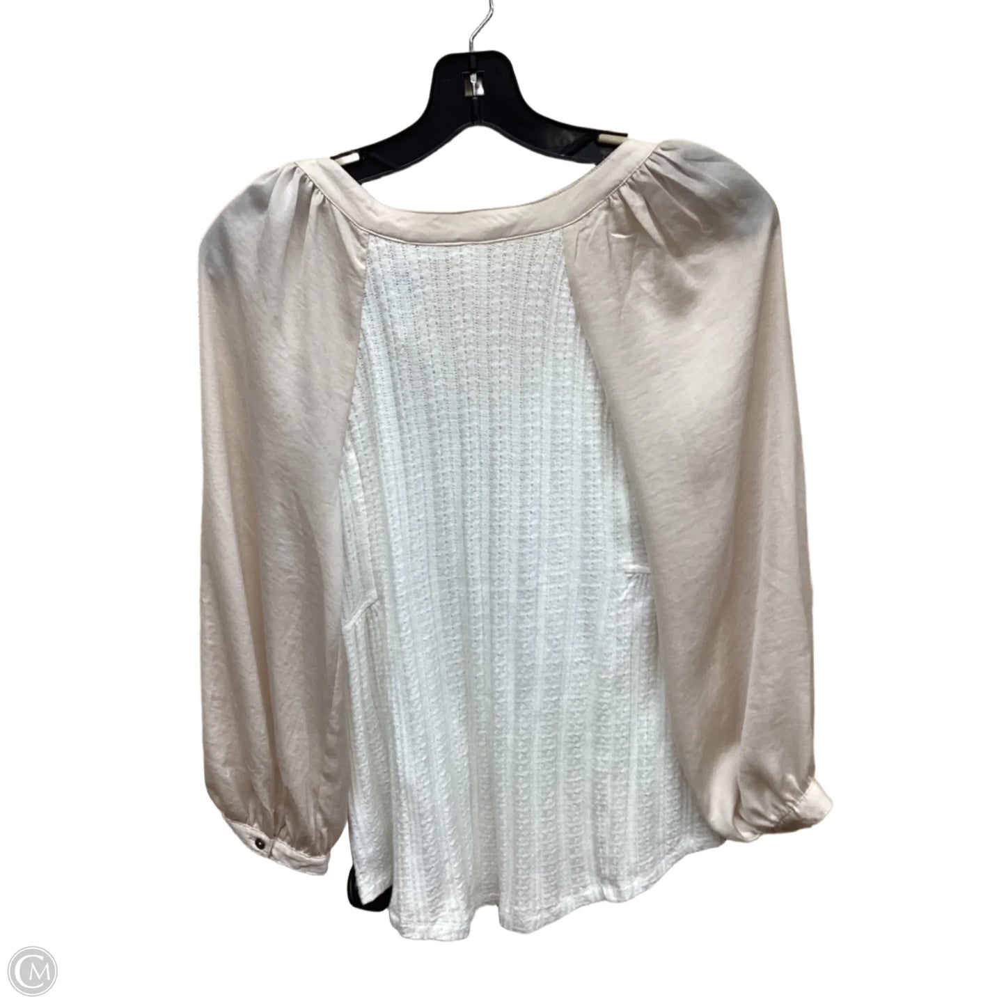 Top Long Sleeve By Anthropologie In Tan, Size: Xs