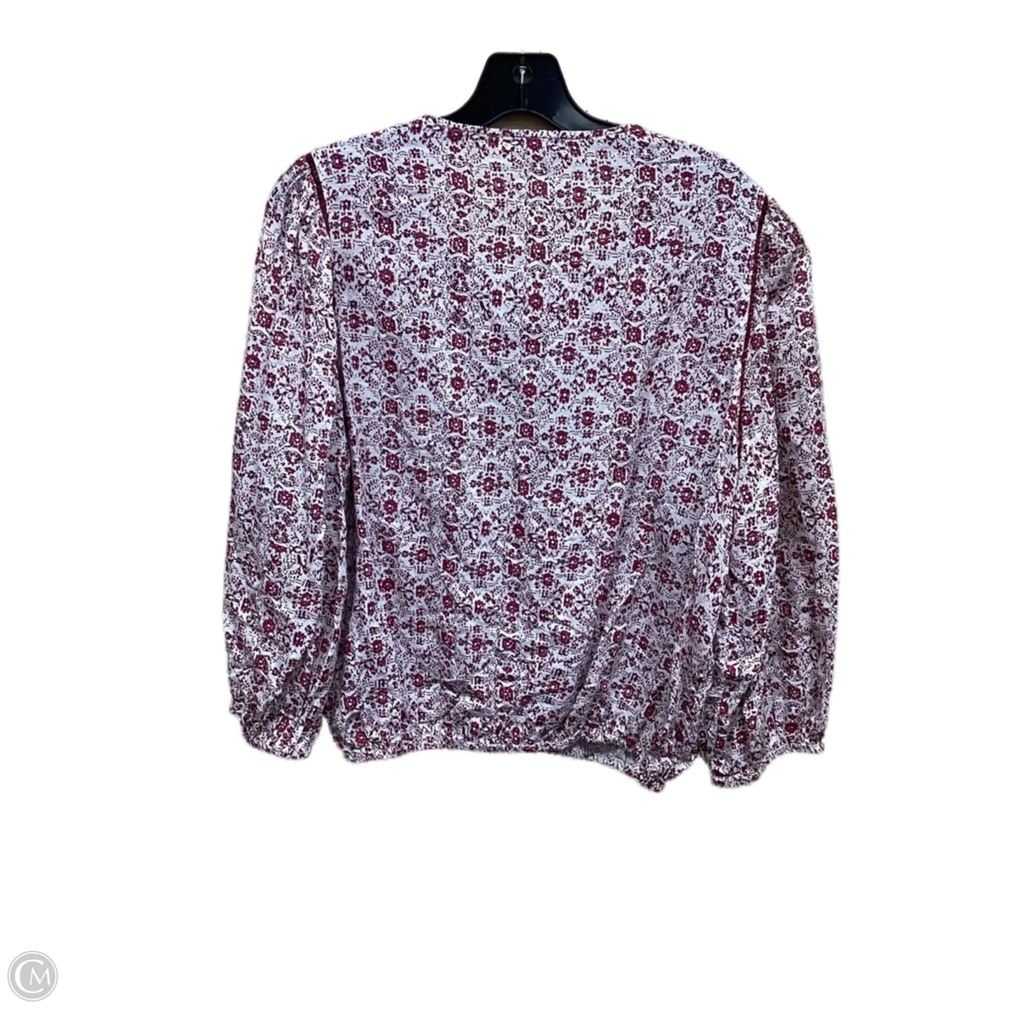 Top Long Sleeve By Lucky Brand In Red & White, Size: S