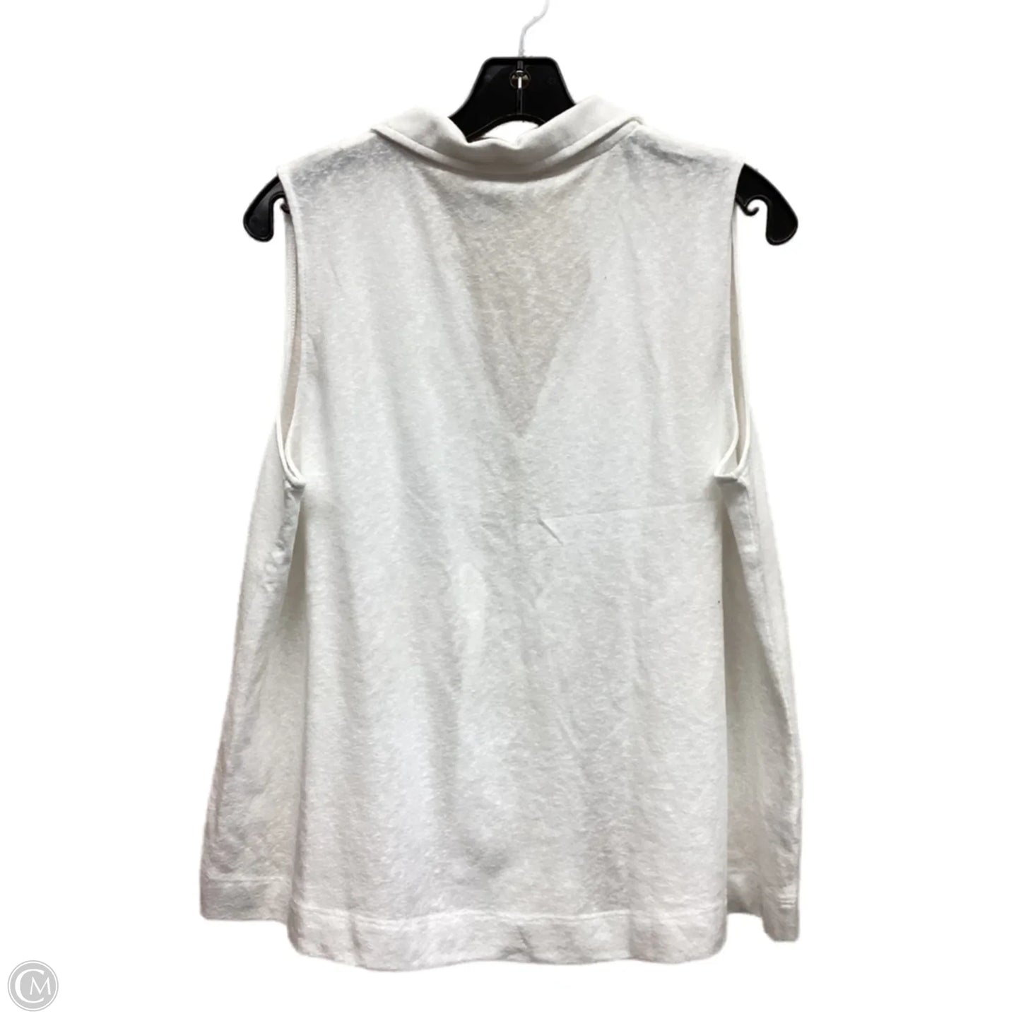 Top Sleeveless By Loft In White, Size: L