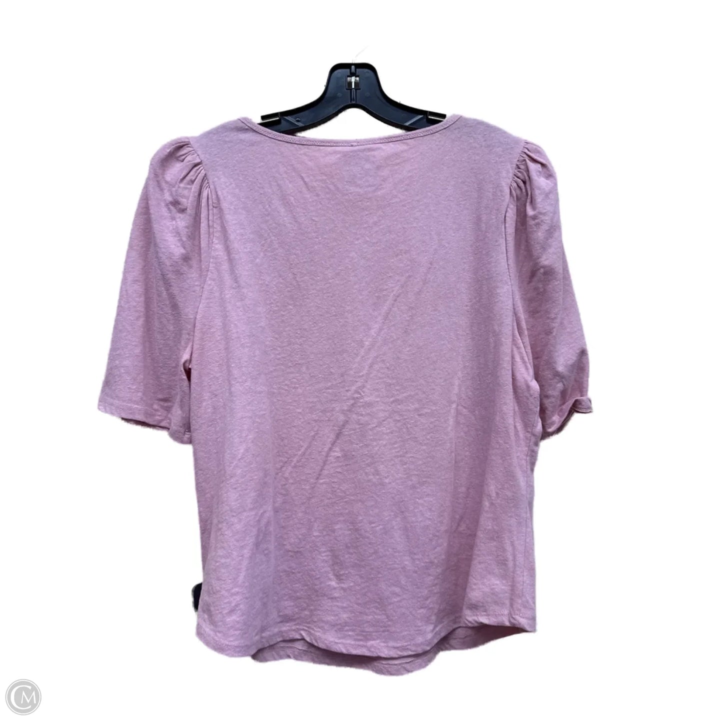 Top Short Sleeve By Anthropologie In Pink, Size: Xl