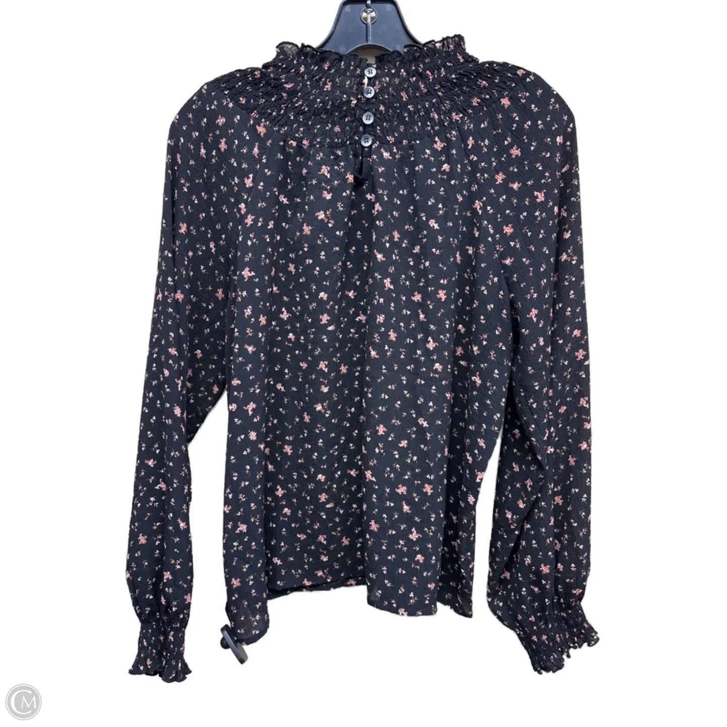 Top Long Sleeve By Madewell In Floral Print, Size: M