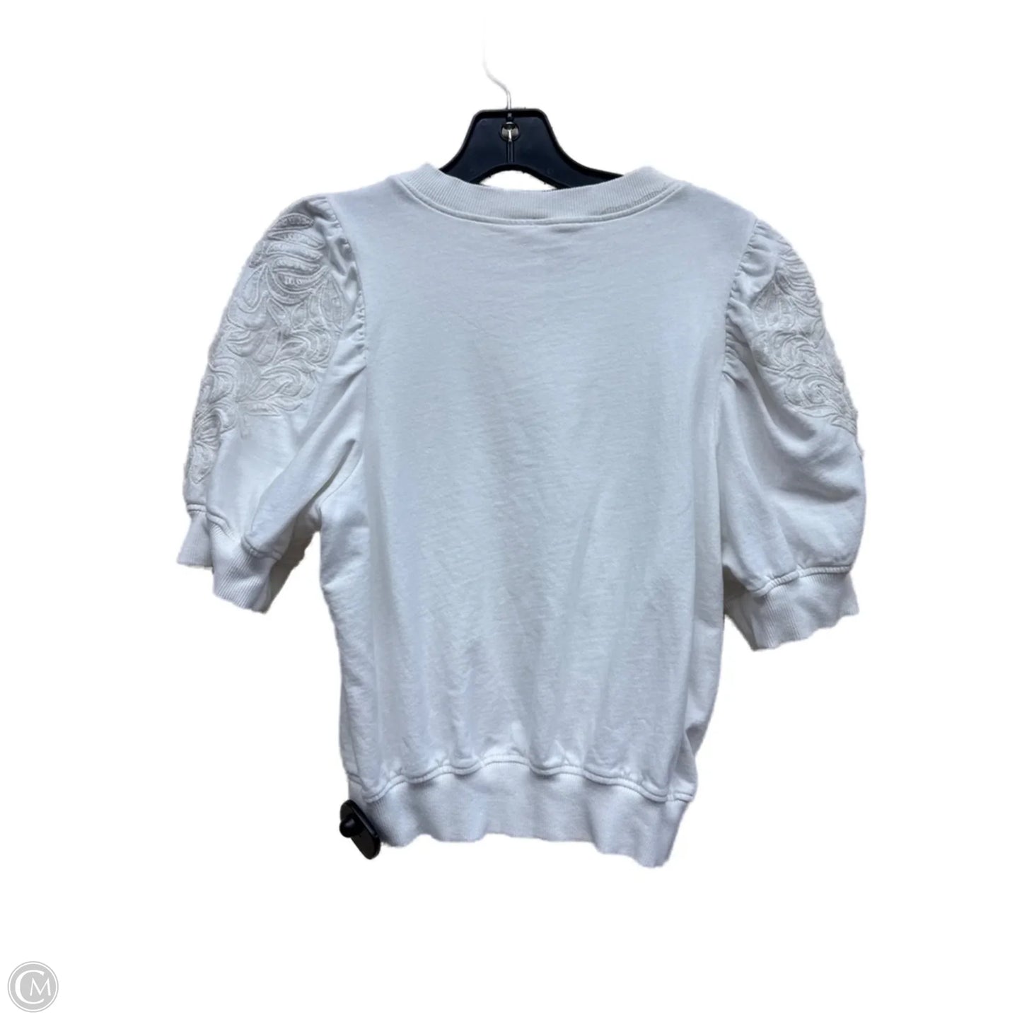 Top Short Sleeve By Anthropologie In White, Size: Xxs