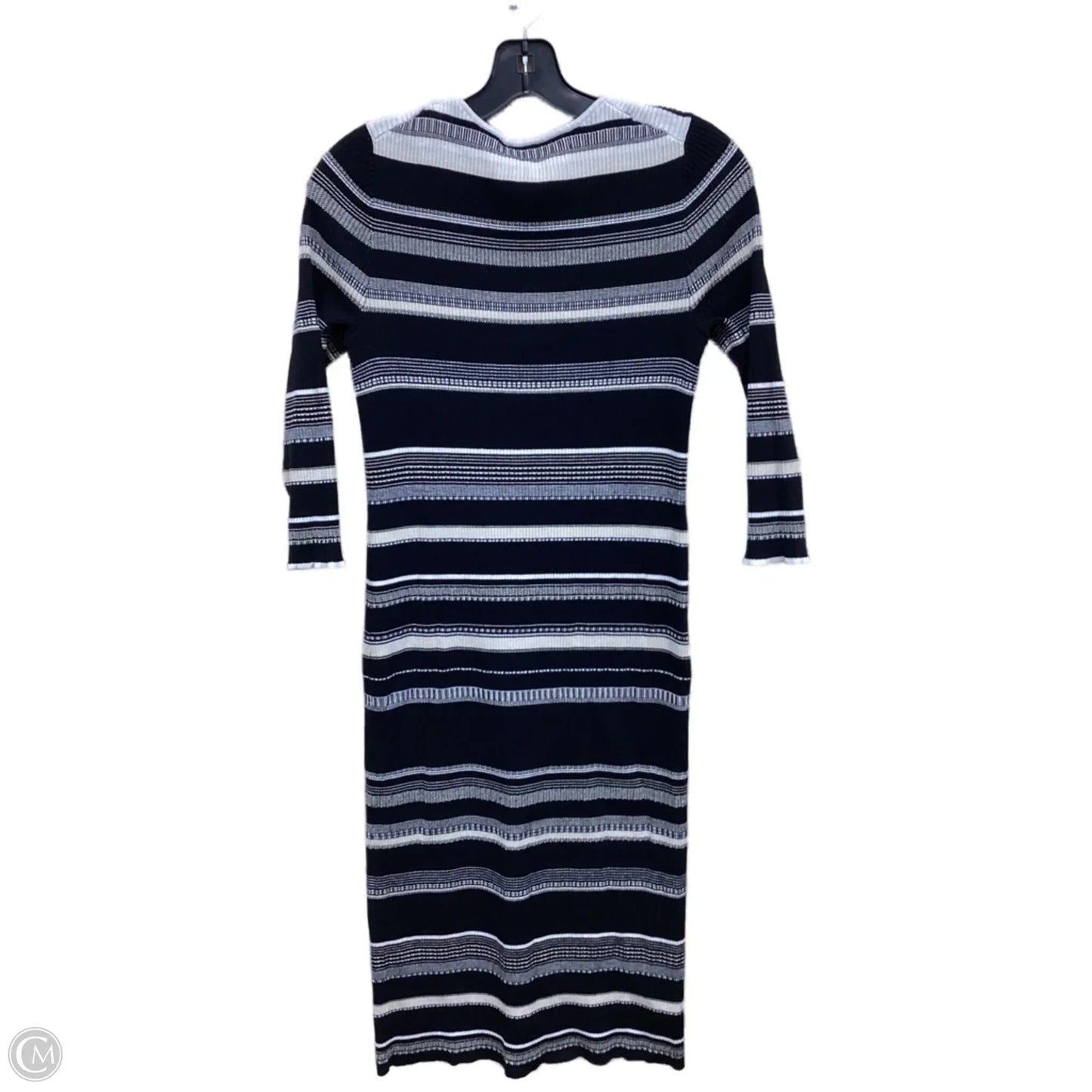 Dress Casual Midi By Ann Taylor In Black, Size: M