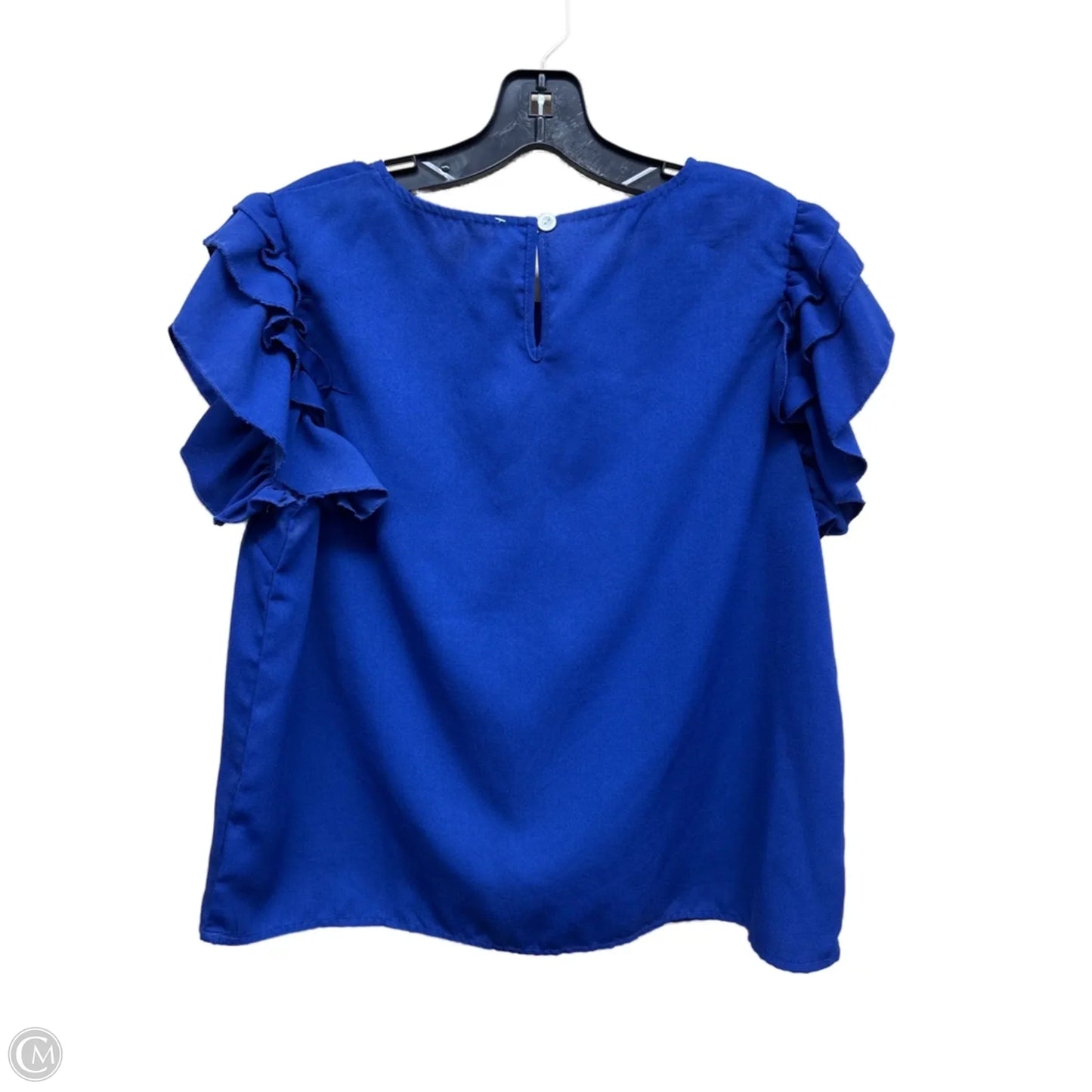 Top Short Sleeve By Shein In Blue, Size: L