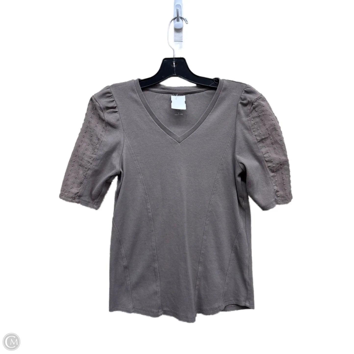 Top Short Sleeve By Maurices In Grey, Size: S
