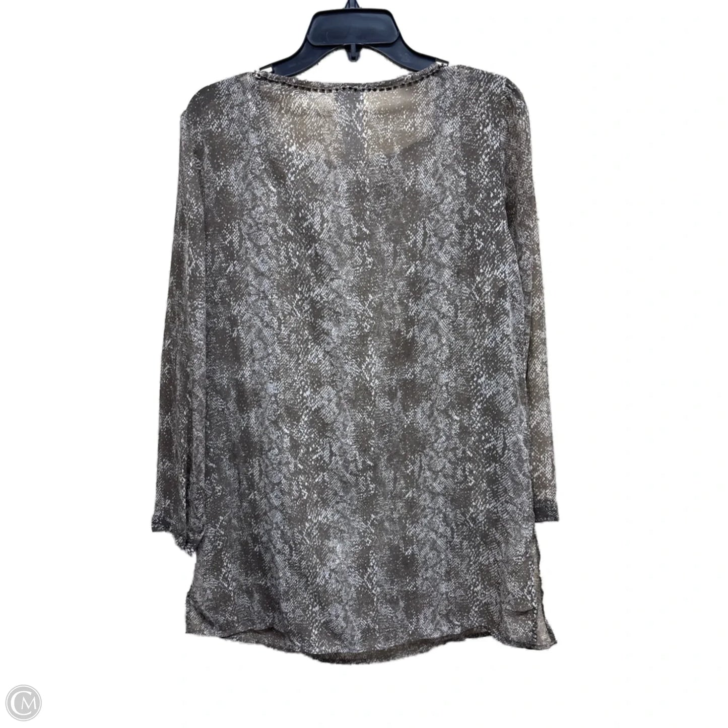 Top Long Sleeve By Chicos In Animal Print, Size: M