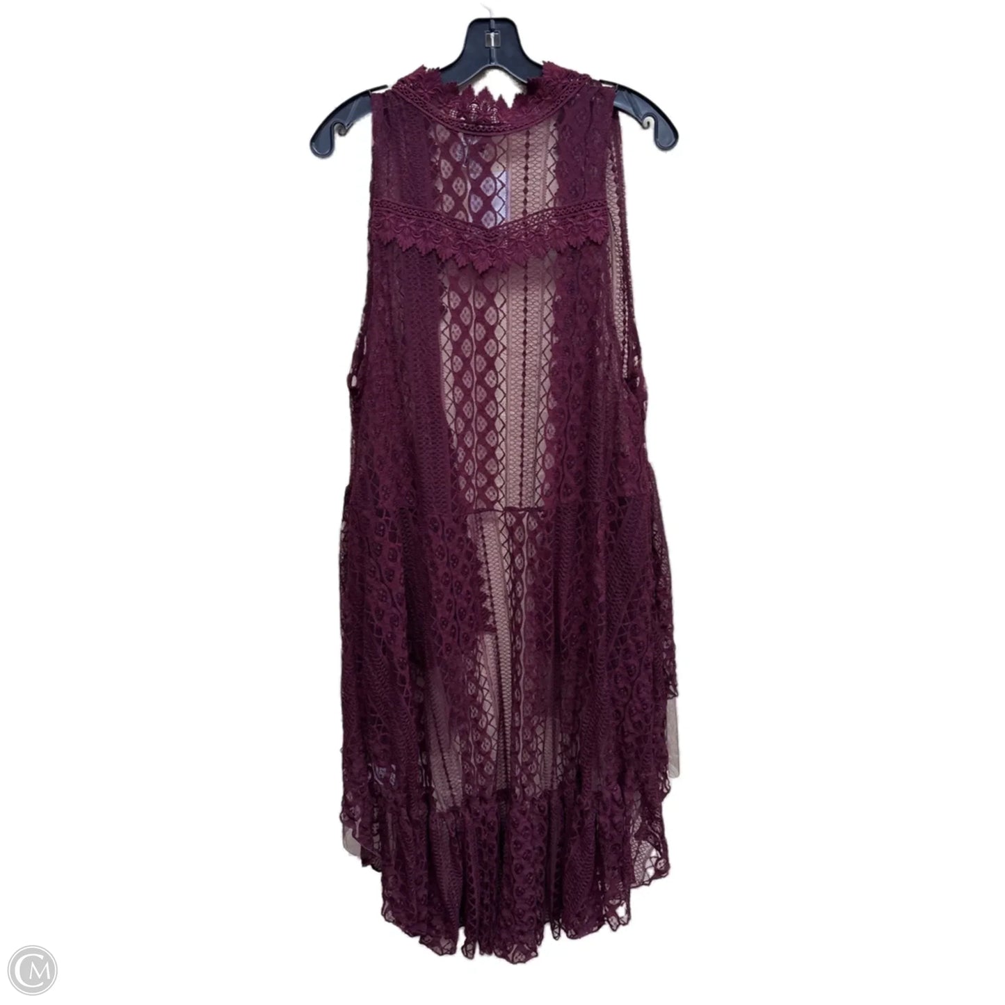 Vest Other By Clothes Mentor In Maroon, Size: S