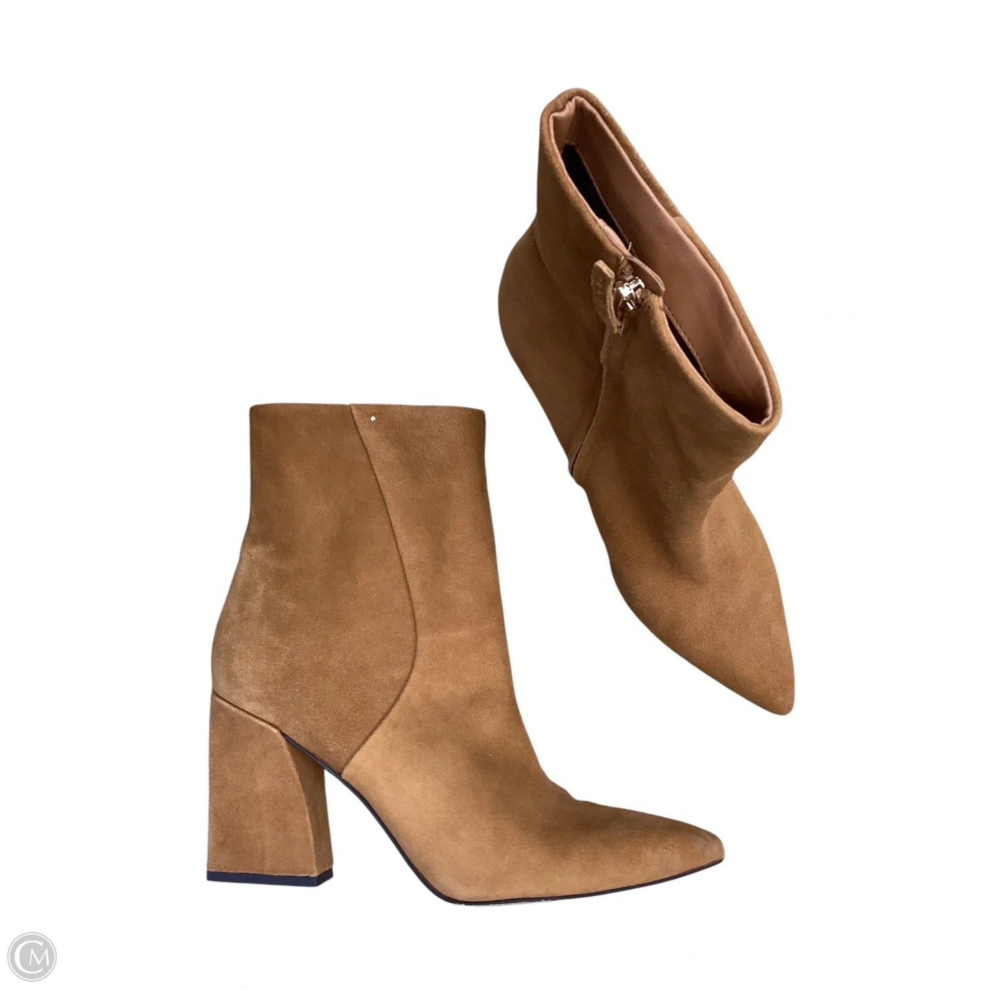 Boots Ankle Heels By Franco Sarto In Brown, Size: 10