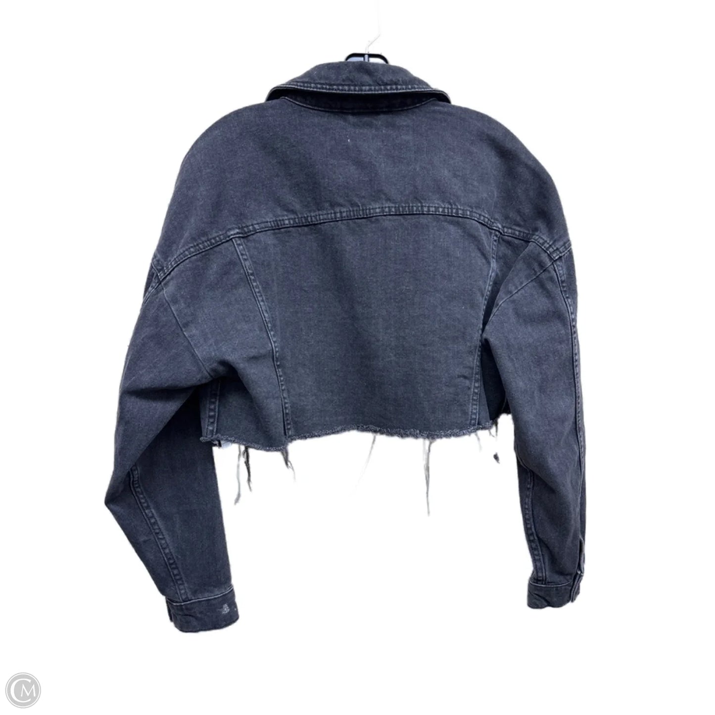 Jacket Denim By Topshop In Black Denim, Size: S