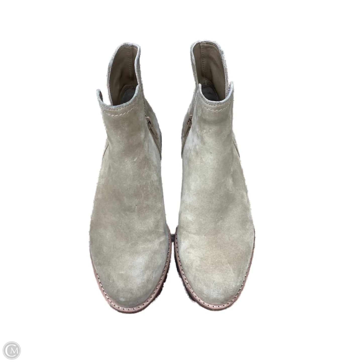 Boots Ankle Heels By Vince In Tan, Size: 7