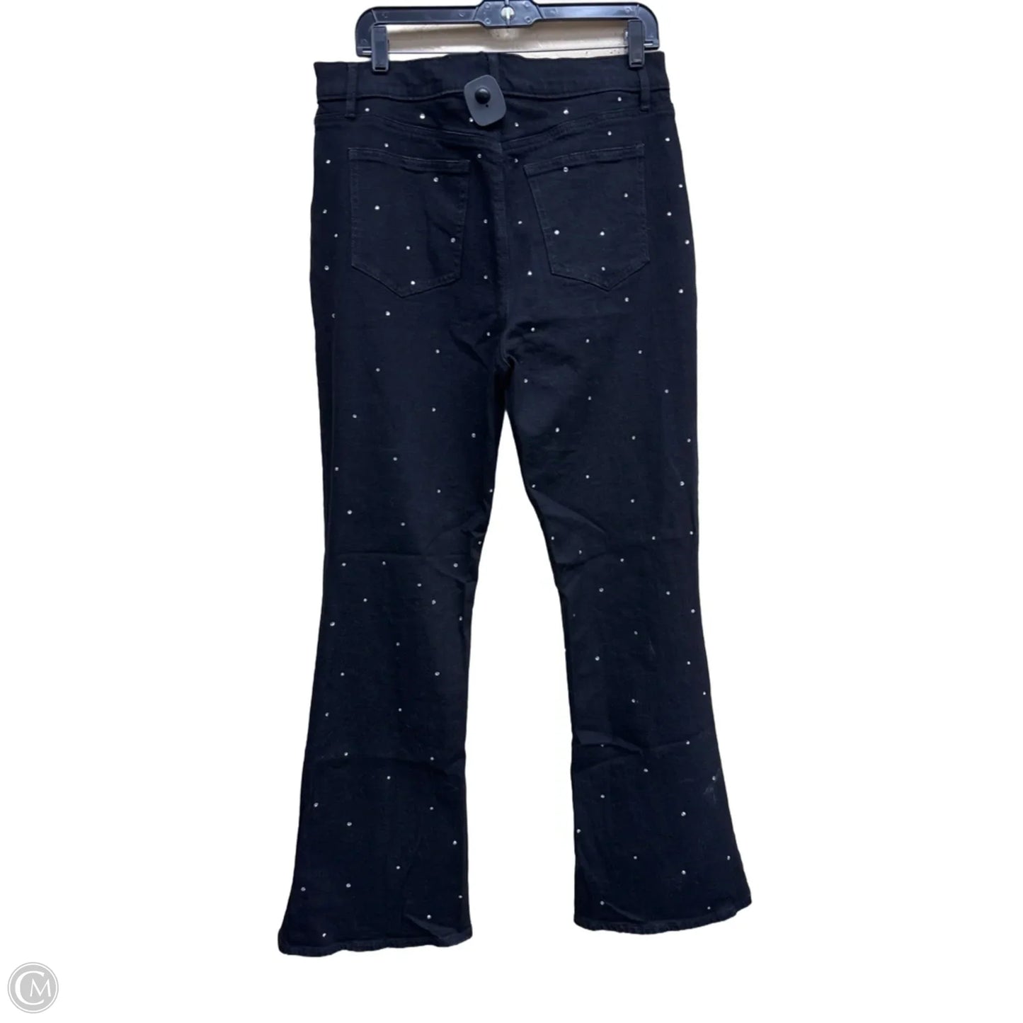 Pants Wide Leg By Ann Taylor In Black Denim, Size: 12