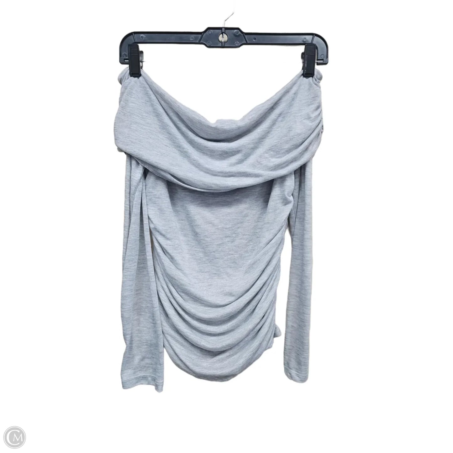 Top Long Sleeve By Abercrombie And Fitch In Grey, Size: M