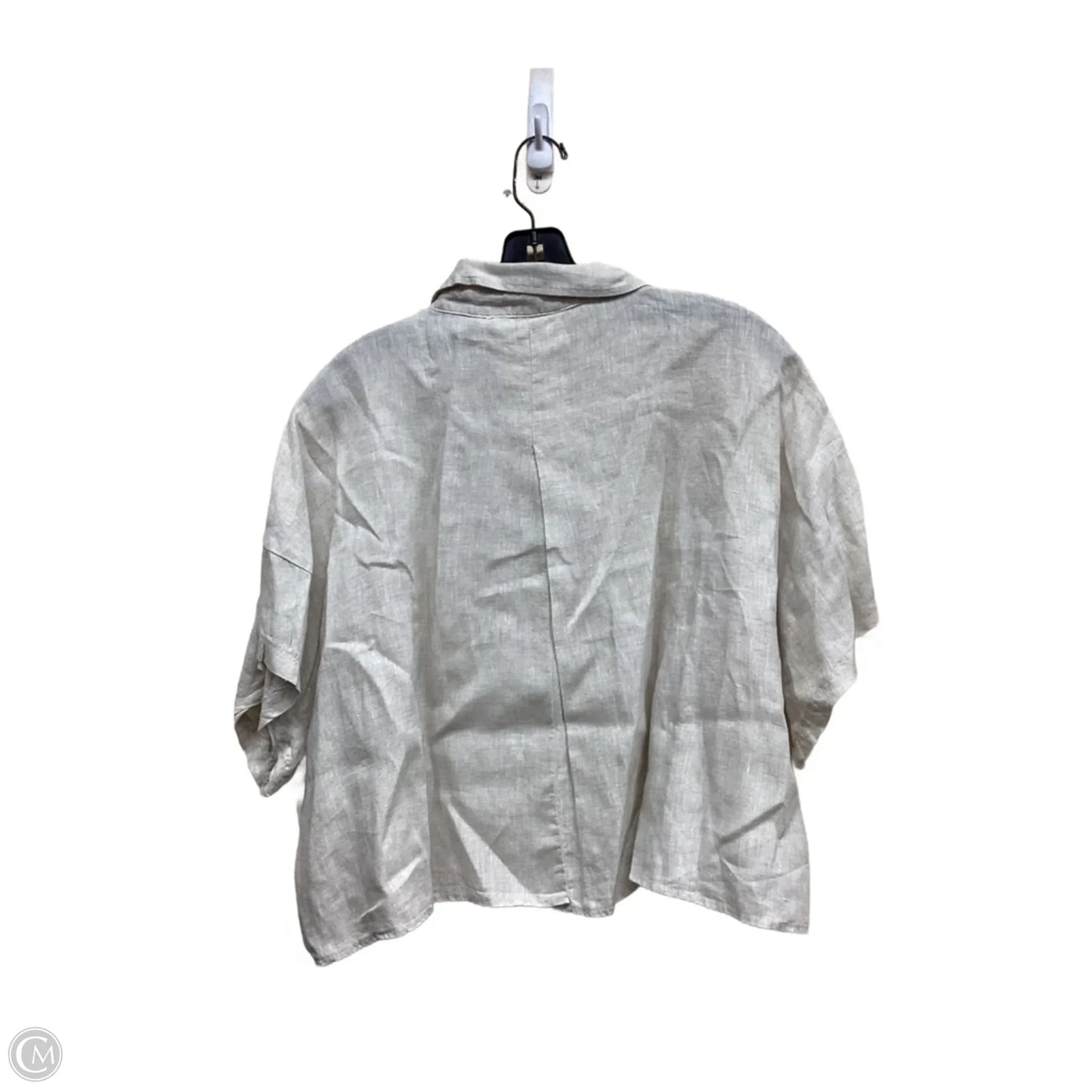 Top Short Sleeve By H&m In Tan, Size: L