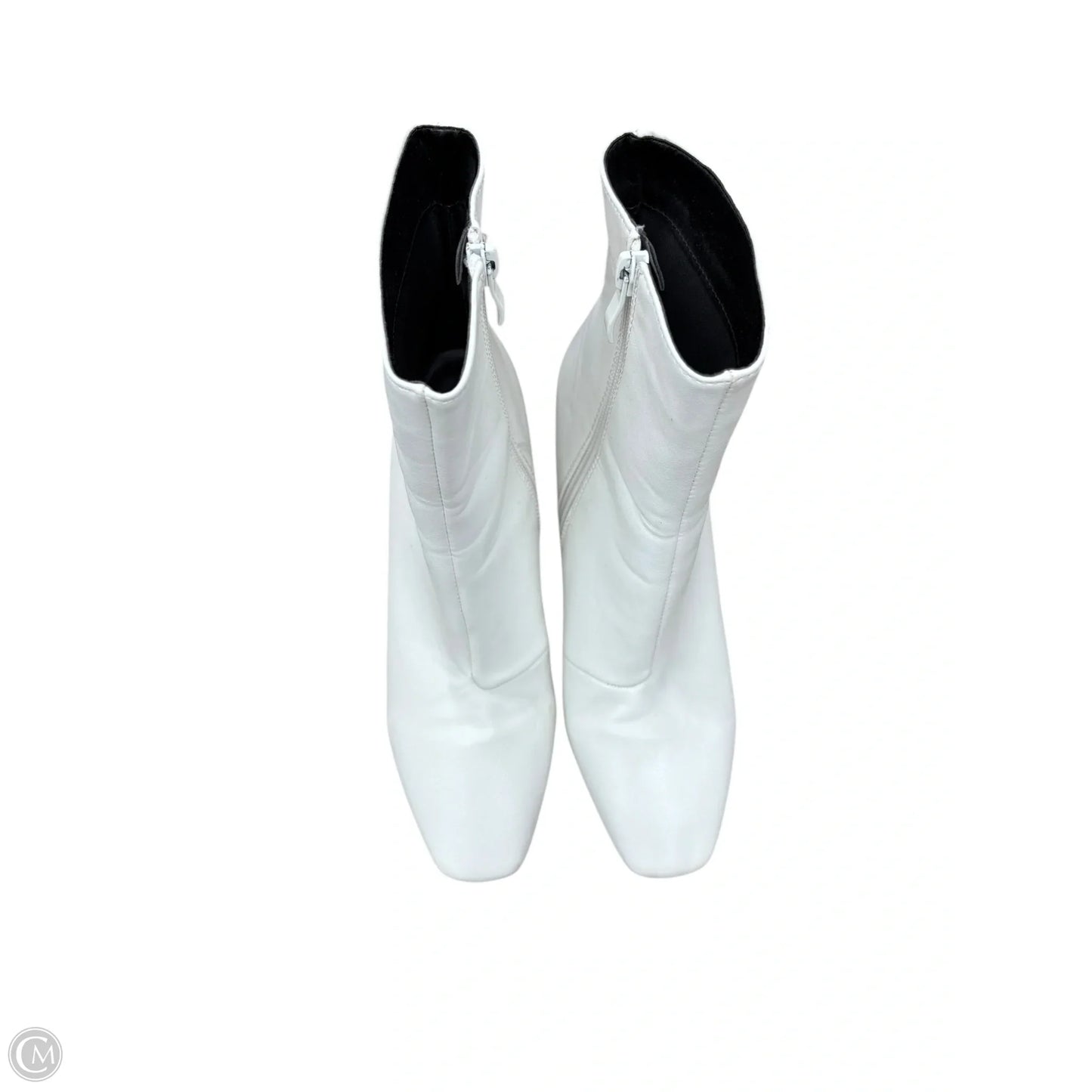 Boots Ankle Heels By Clothes Mentor In White, Size: 7
