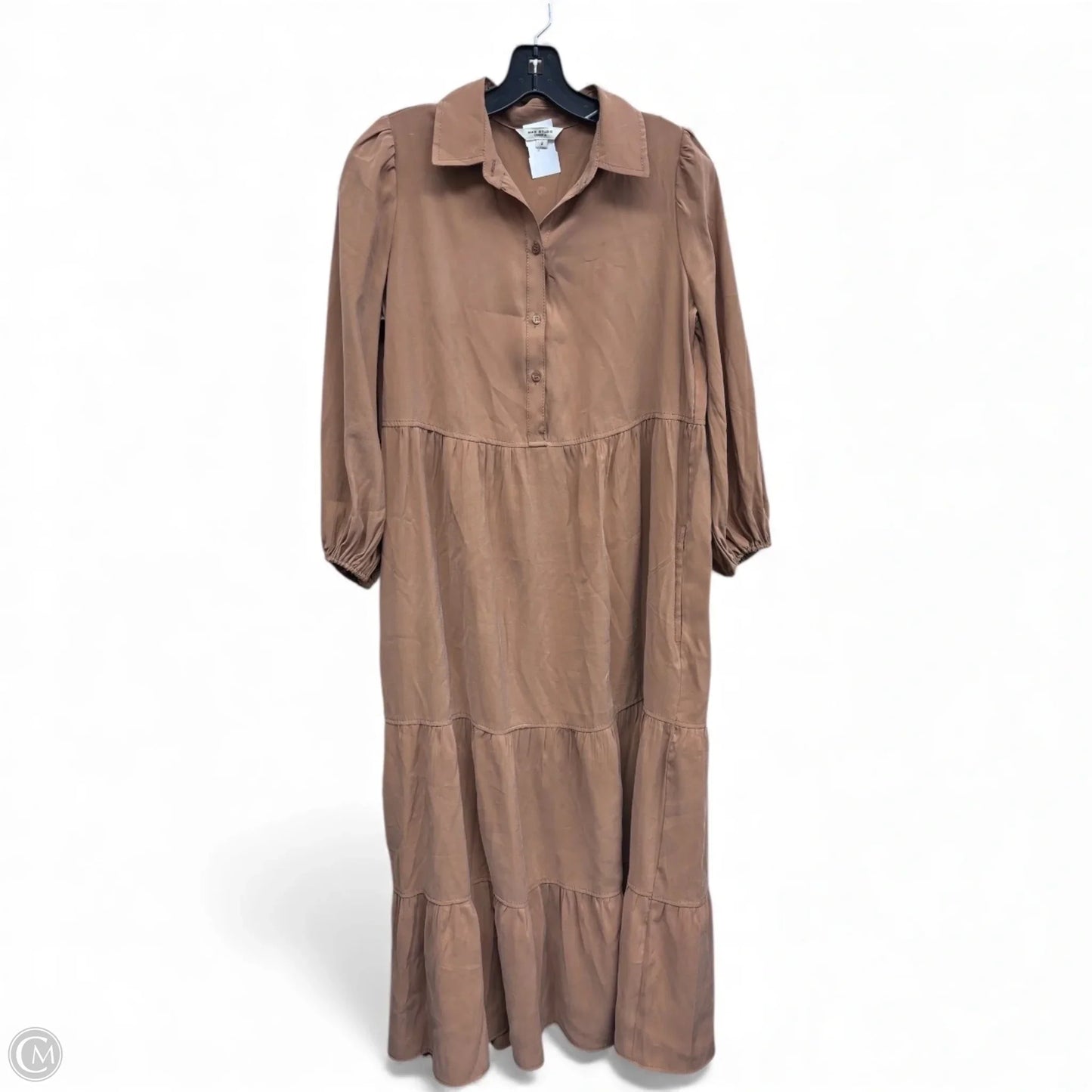Dress Casual Maxi By Max Studio In Tan, Size: S