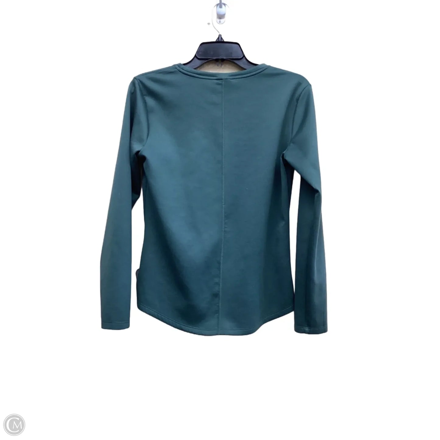 Athletic Top Long Sleeve Collar By Nike In Green, Size: S