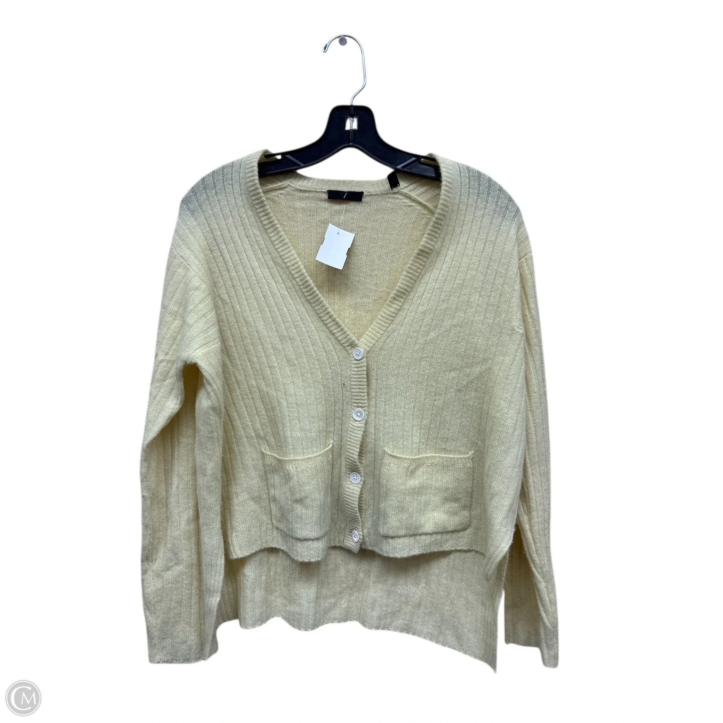 Sweater Cardigan By Atm In Yellow, Size: Xs