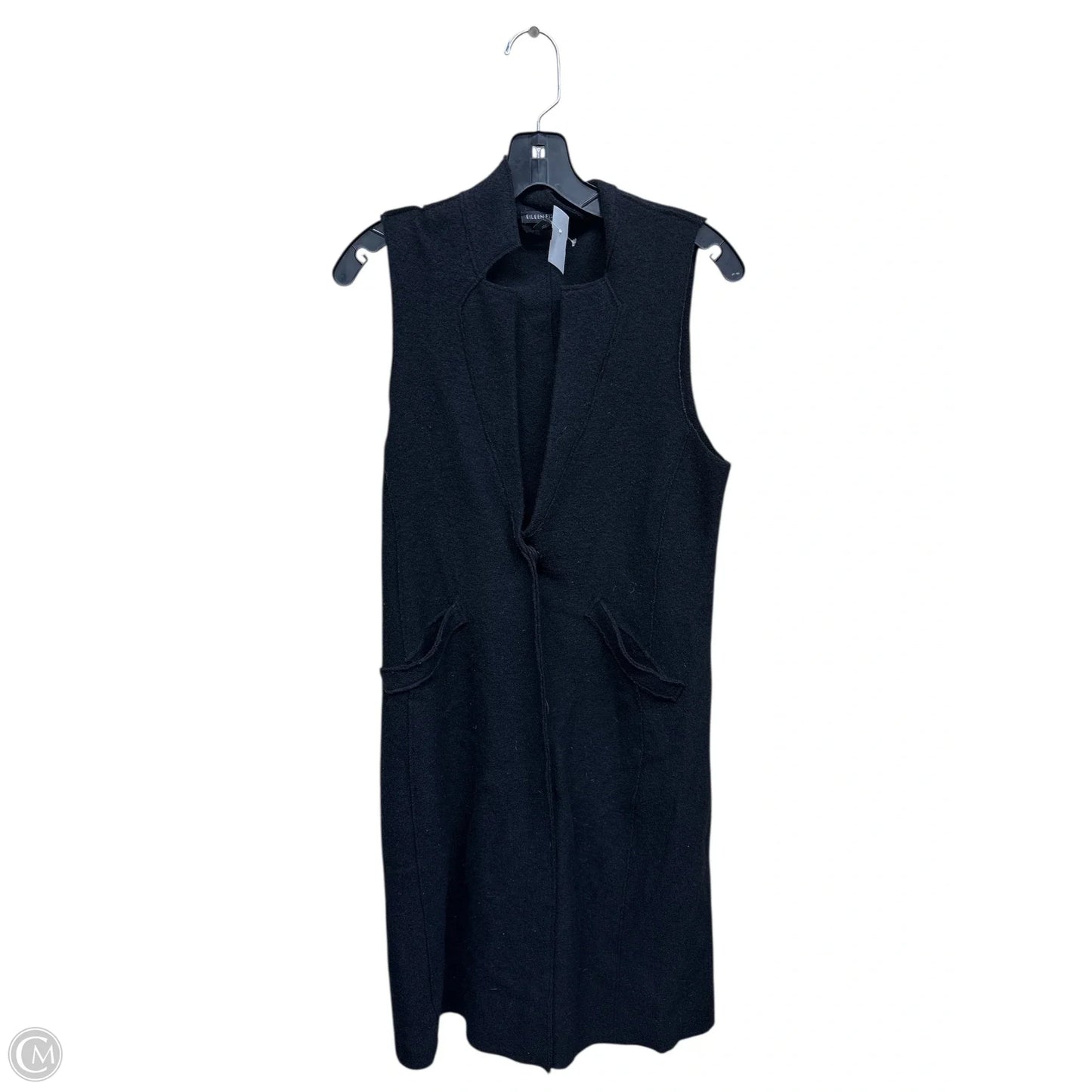 Vest Sweater By Eileen Fisher In Black, Size: Xxs