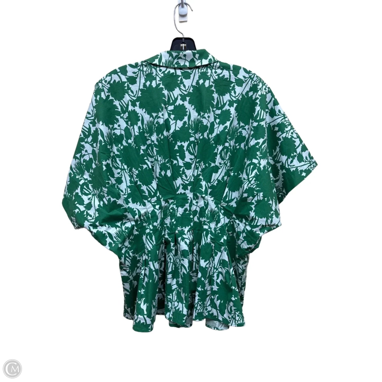 Top Short Sleeve By Anthropologie In Green, Size: L