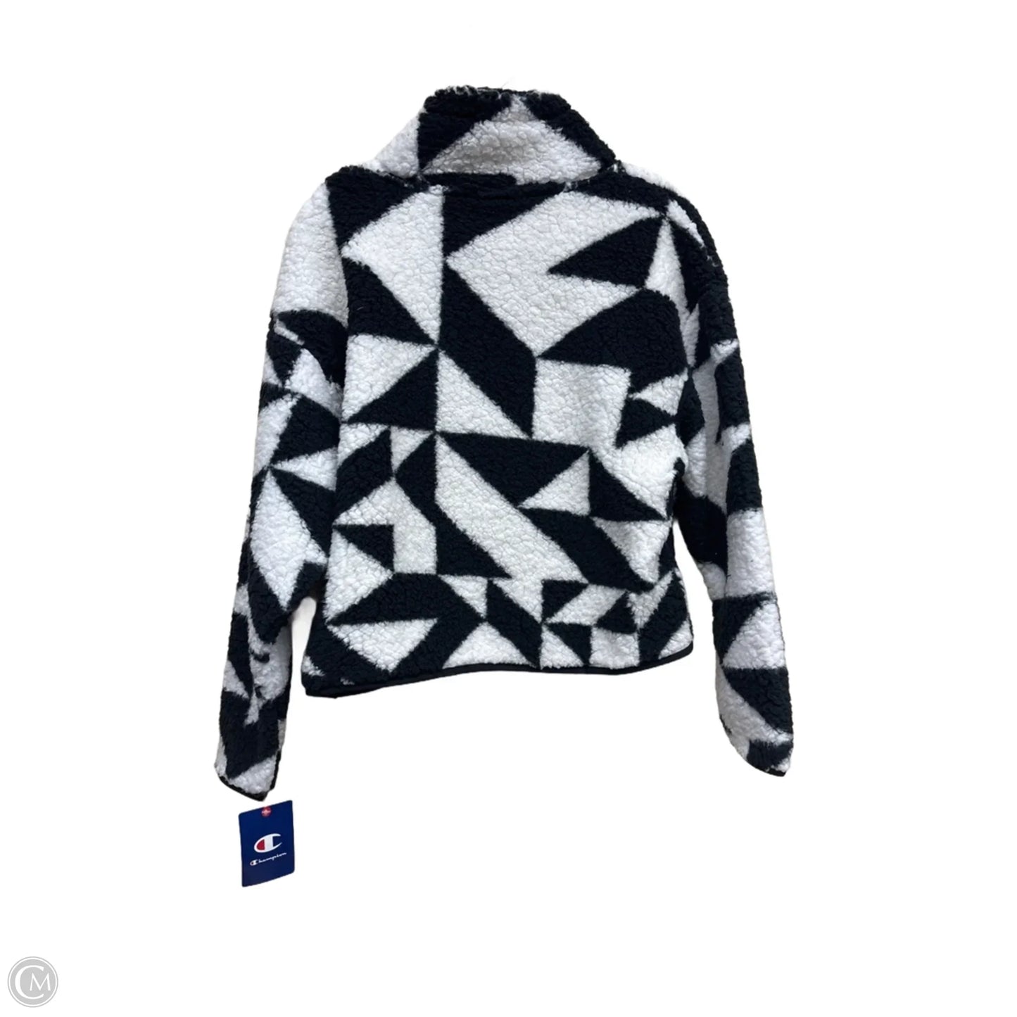 Sweater By Champion In Black & White, Size: Xs