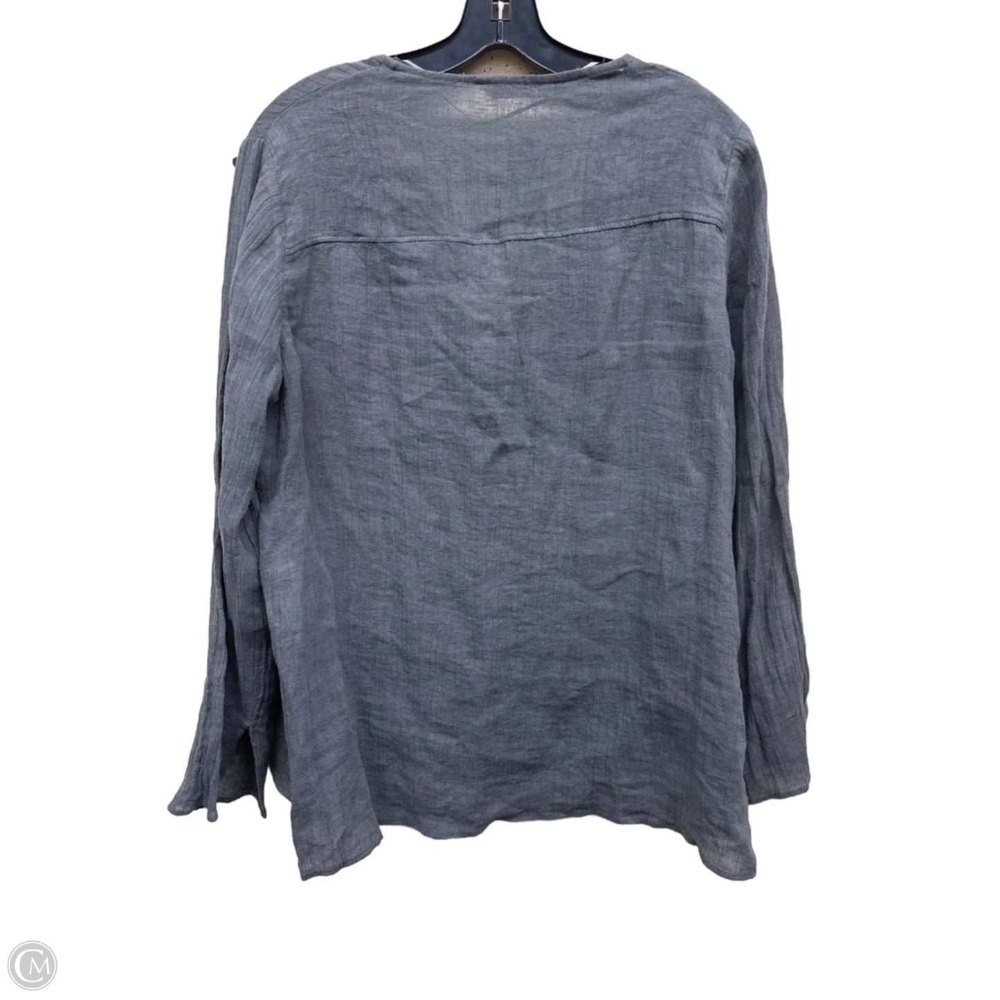Top Long Sleeve By Zara In Grey, Size: M