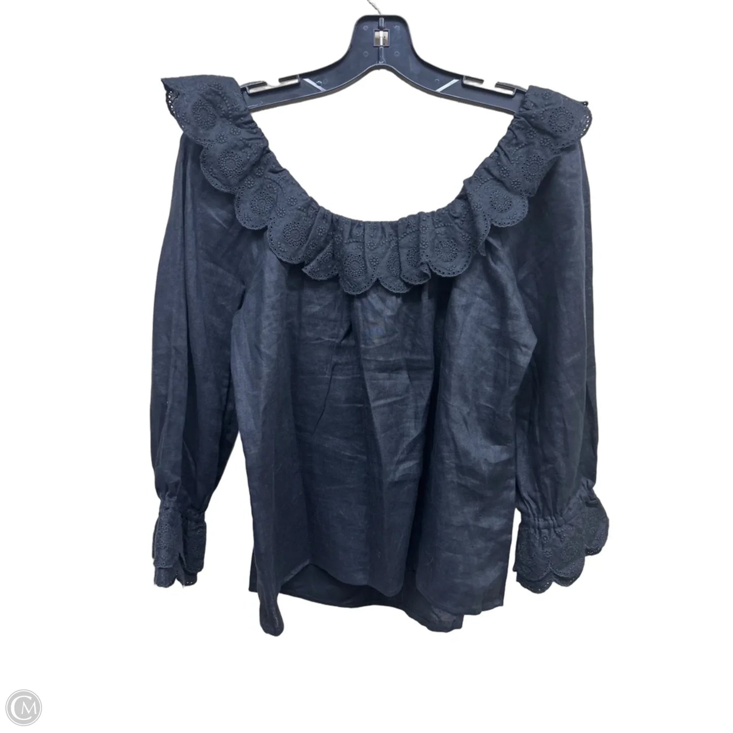 Top Long Sleeve By Boden In Black, Size: 4