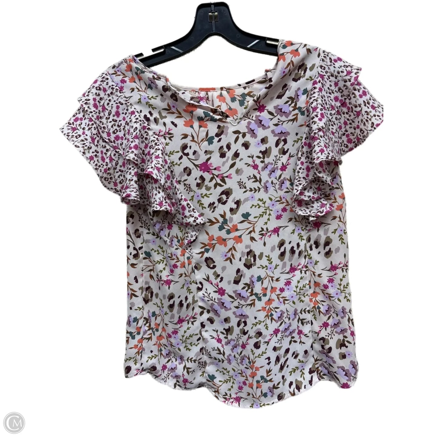 Top Short Sleeve By Dr2 In Floral Print, Size: Xs