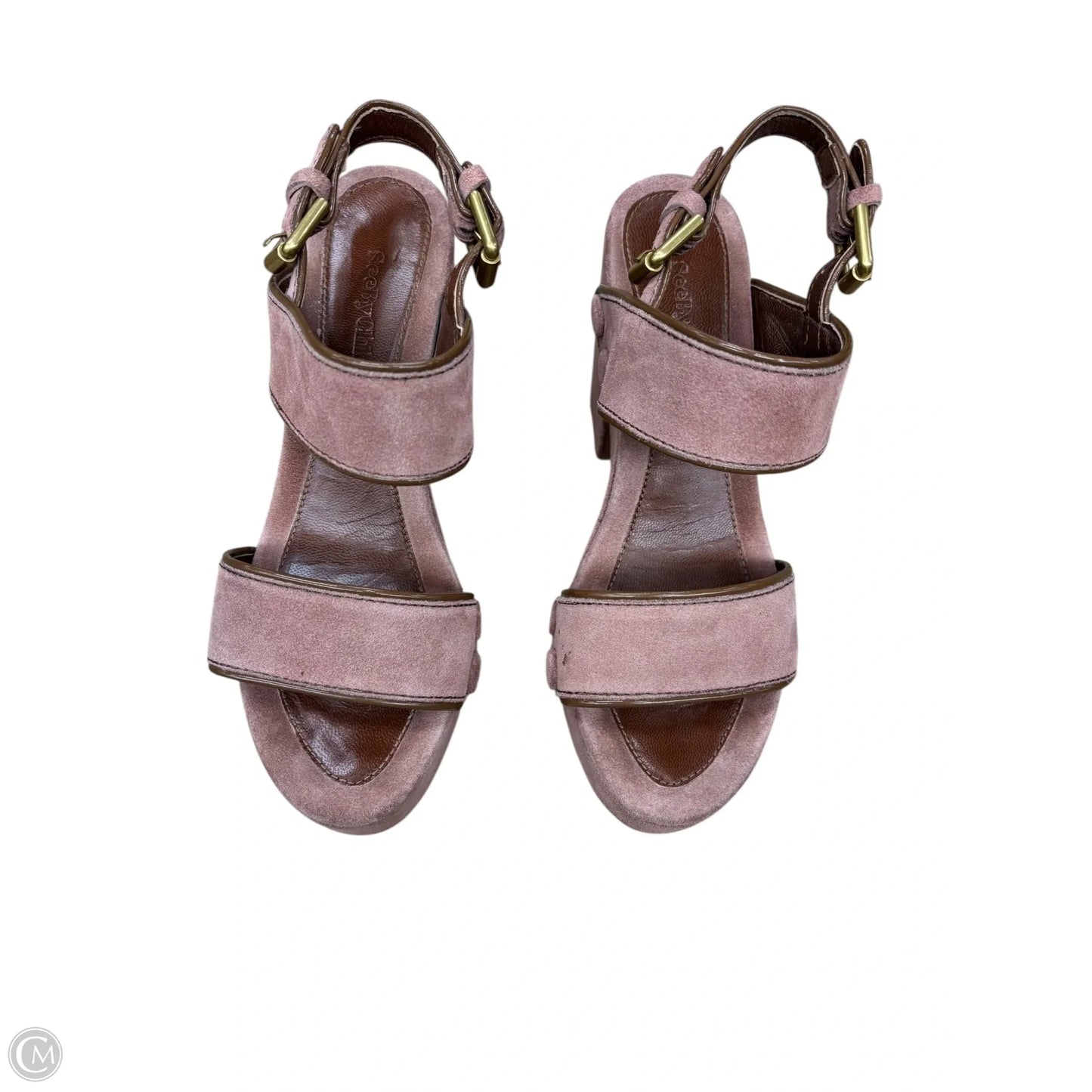 Shoes Luxury Designer By Chloe In Pink, Size: 8