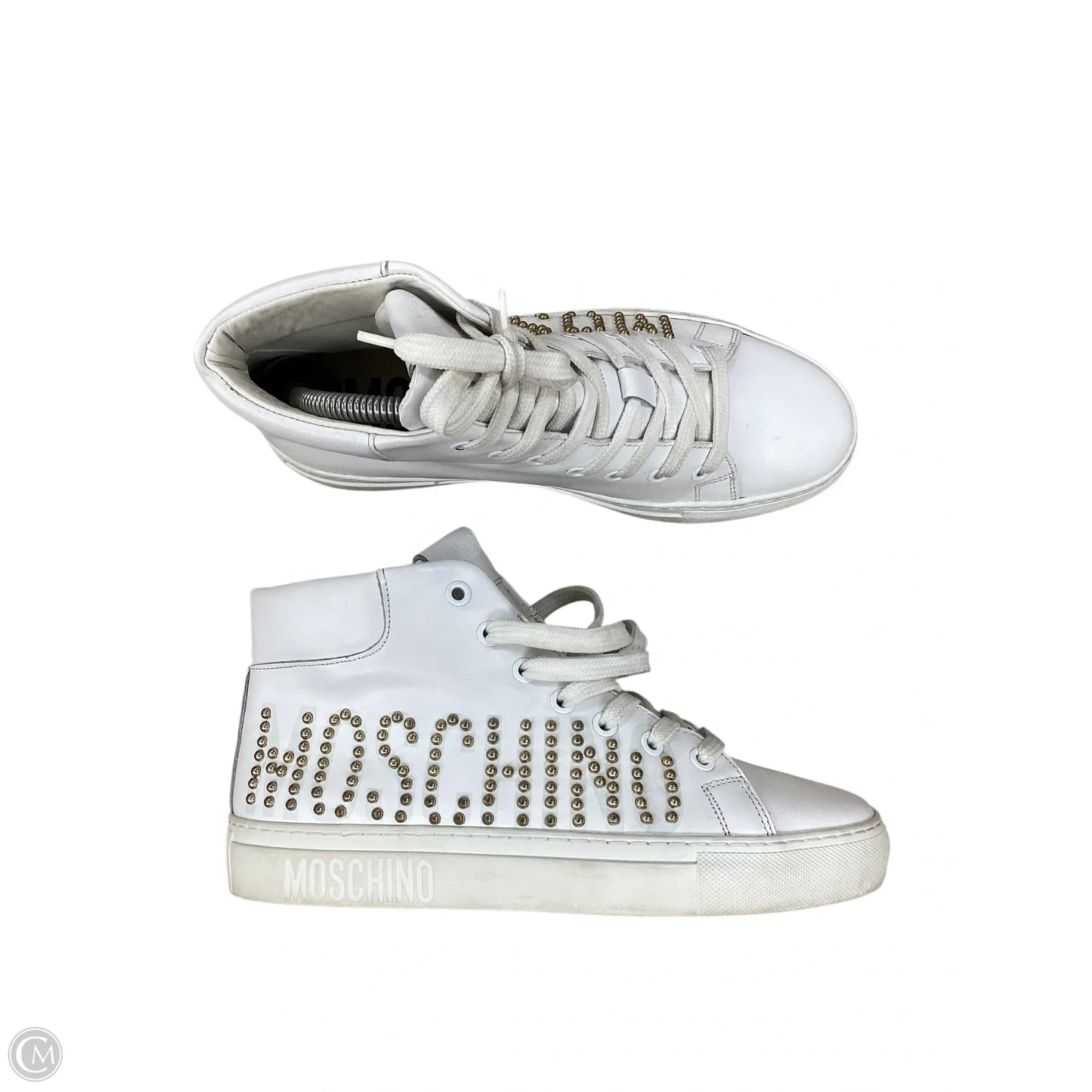 Shoes Sneakers By Moschino In White, Size: 7