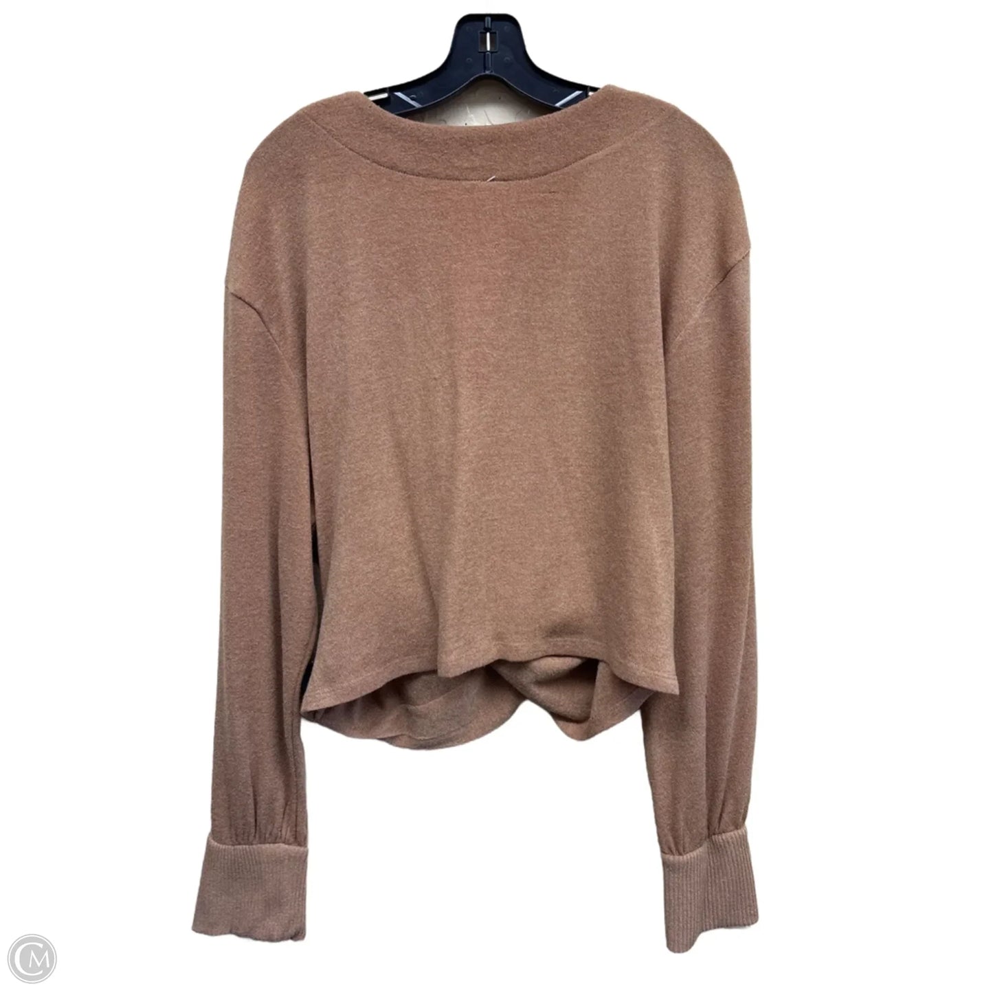 Top Long Sleeve By Anthropologie In Brown, Size: Xl