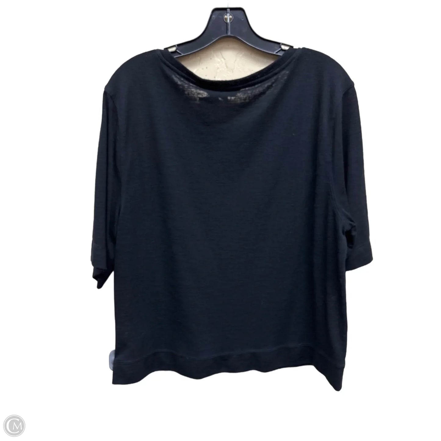 Athletic Top Short Sleeve By Athleta In Black, Size: M