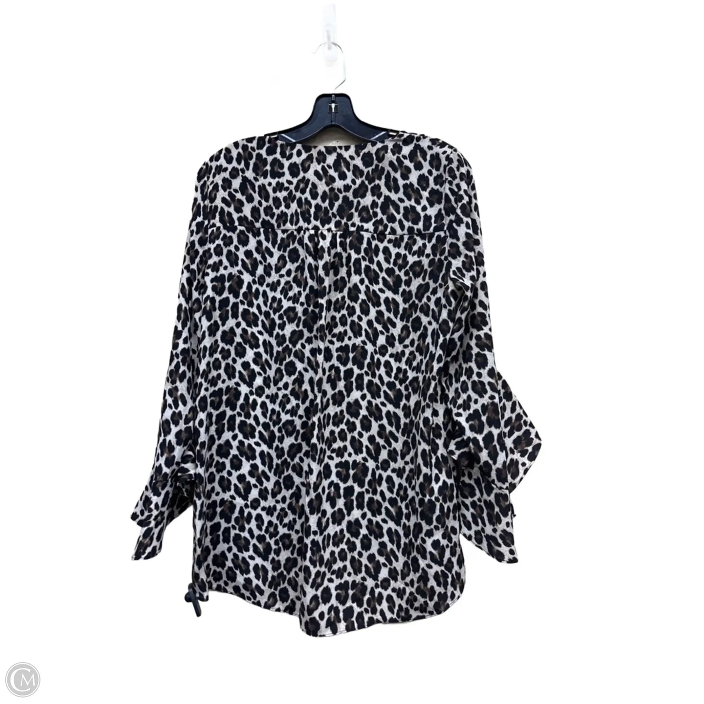 Top Long Sleeve By Vince Camuto In Animal Print, Size: M