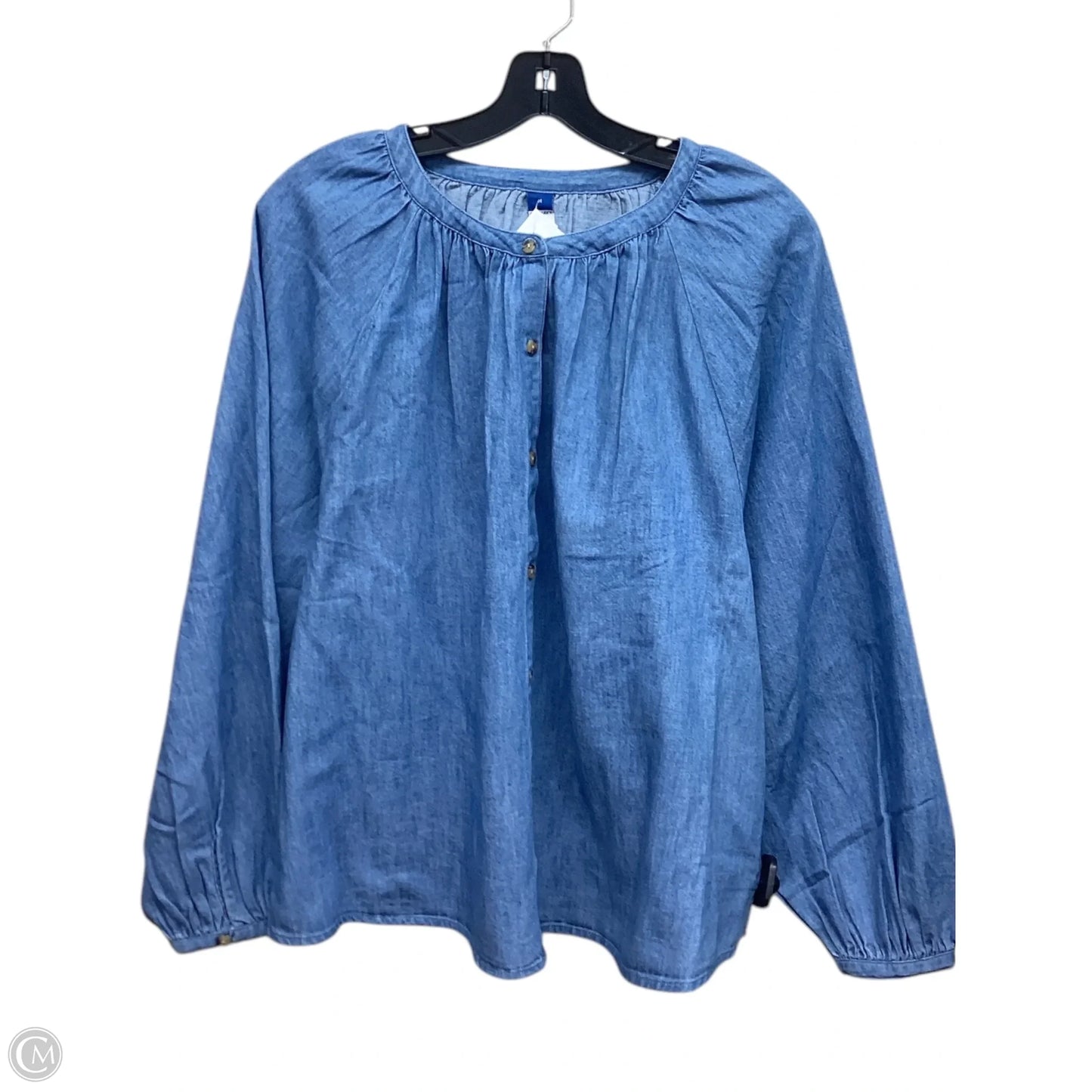Top Long Sleeve By Old Navy In Blue Denim, Size: M