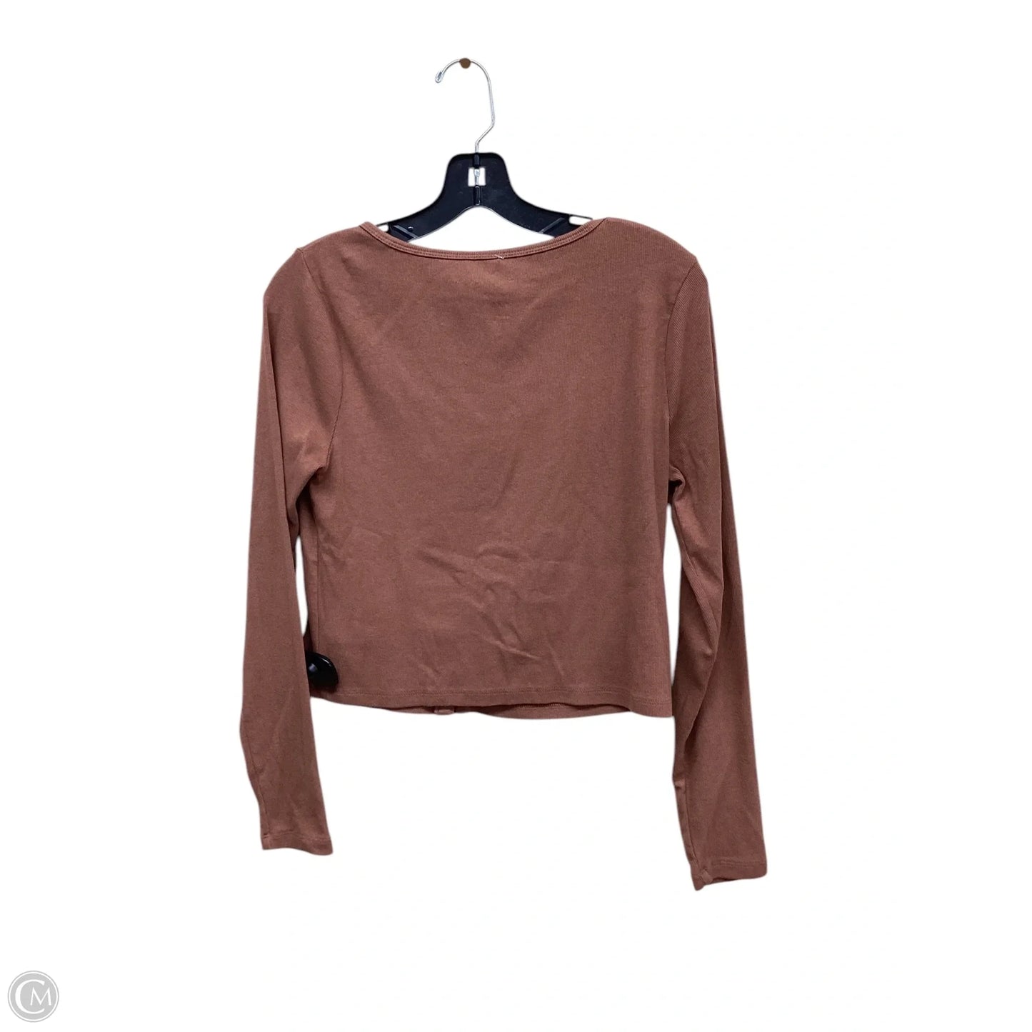 Top Long Sleeve By A New Day In Brown, Size: M