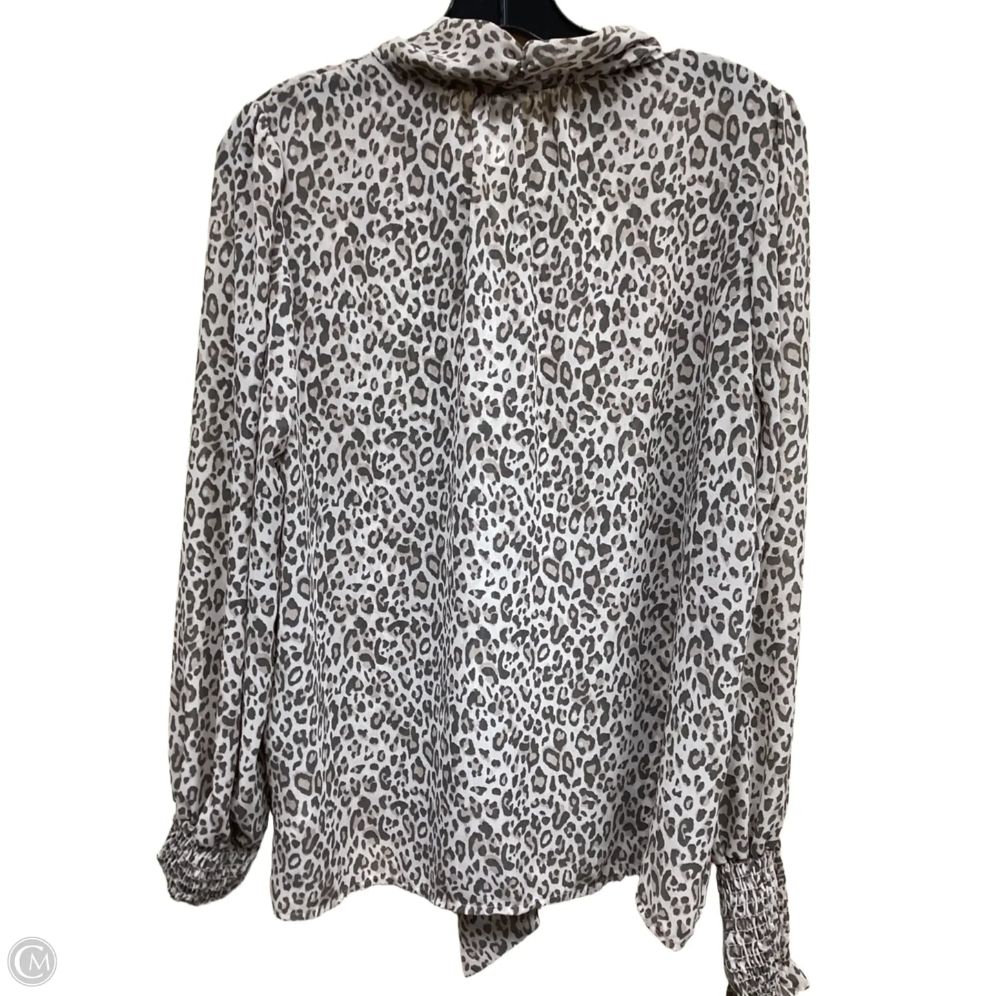 Top Long Sleeve By Pleione In Animal Print, Size: M