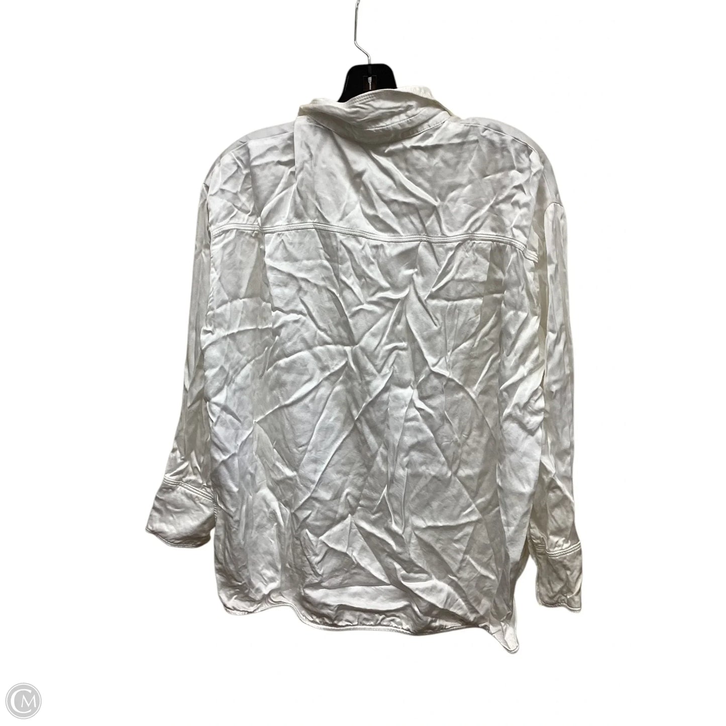 Top Long Sleeve By Zara In White, Size: M