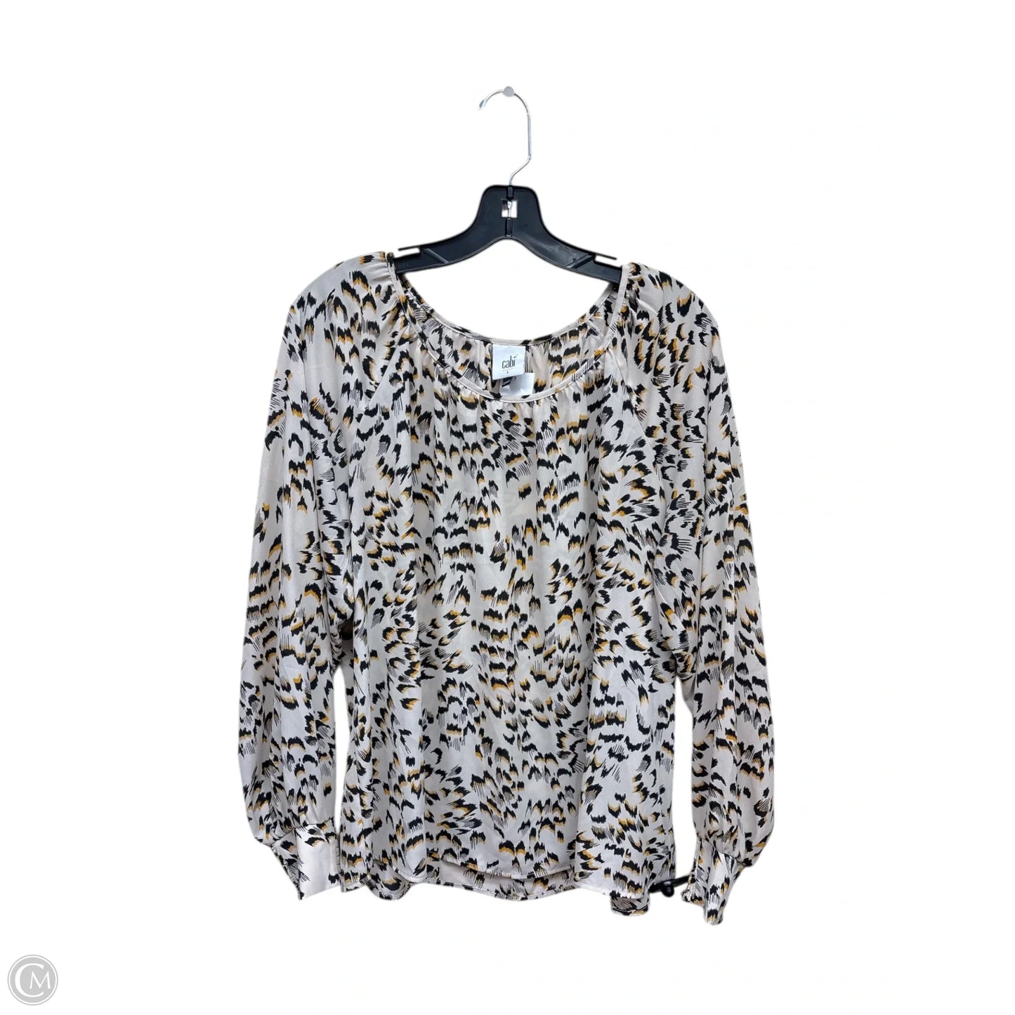 Top Long Sleeve By Cabi In Animal Print, Size: L