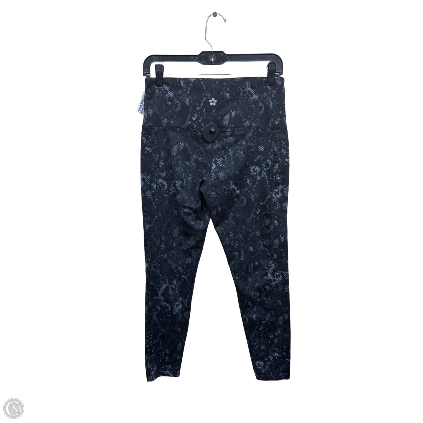 Athletic Leggings By Tuff Athletics In Black & Grey, Size: M