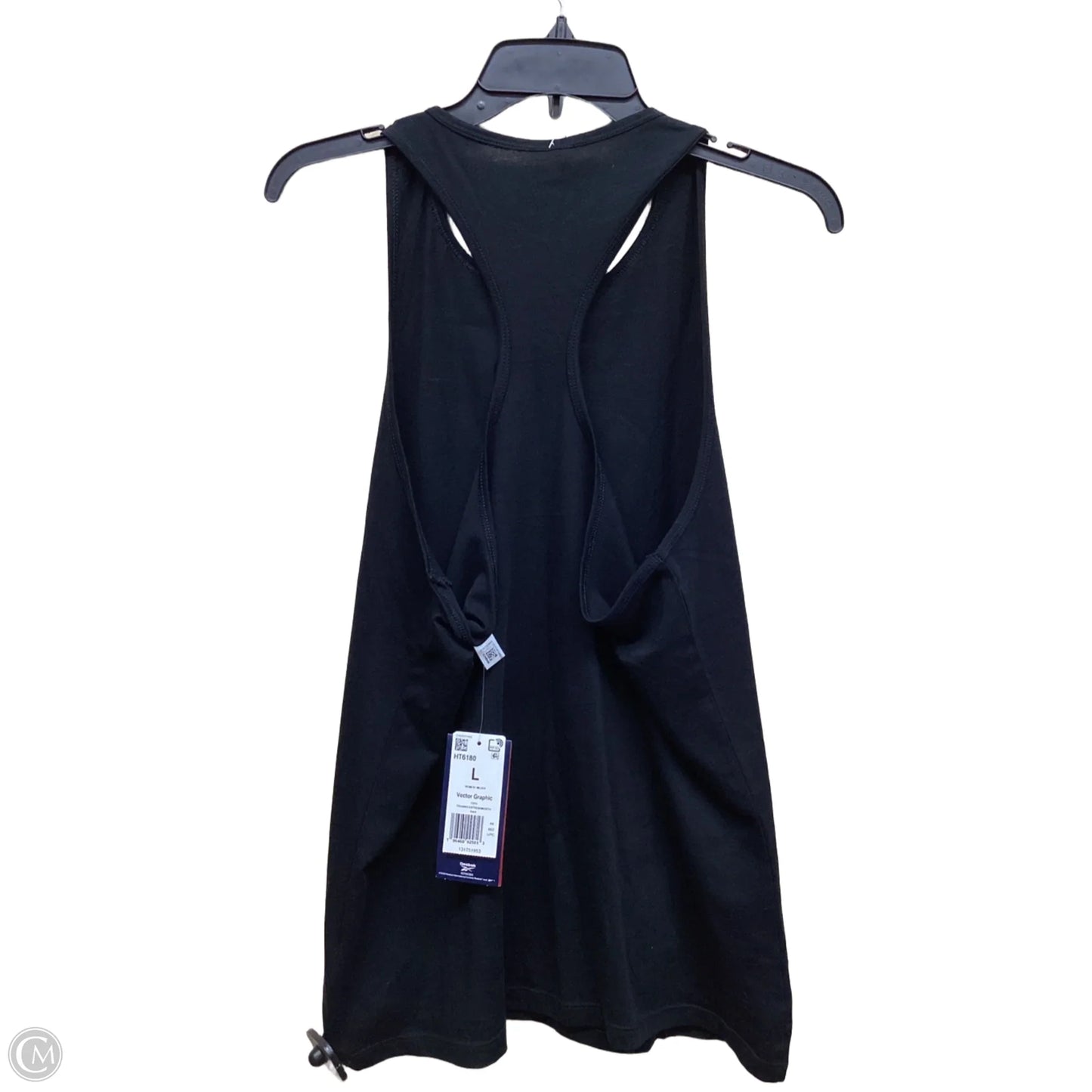 Athletic Tank Top By Reebok In Black, Size: L