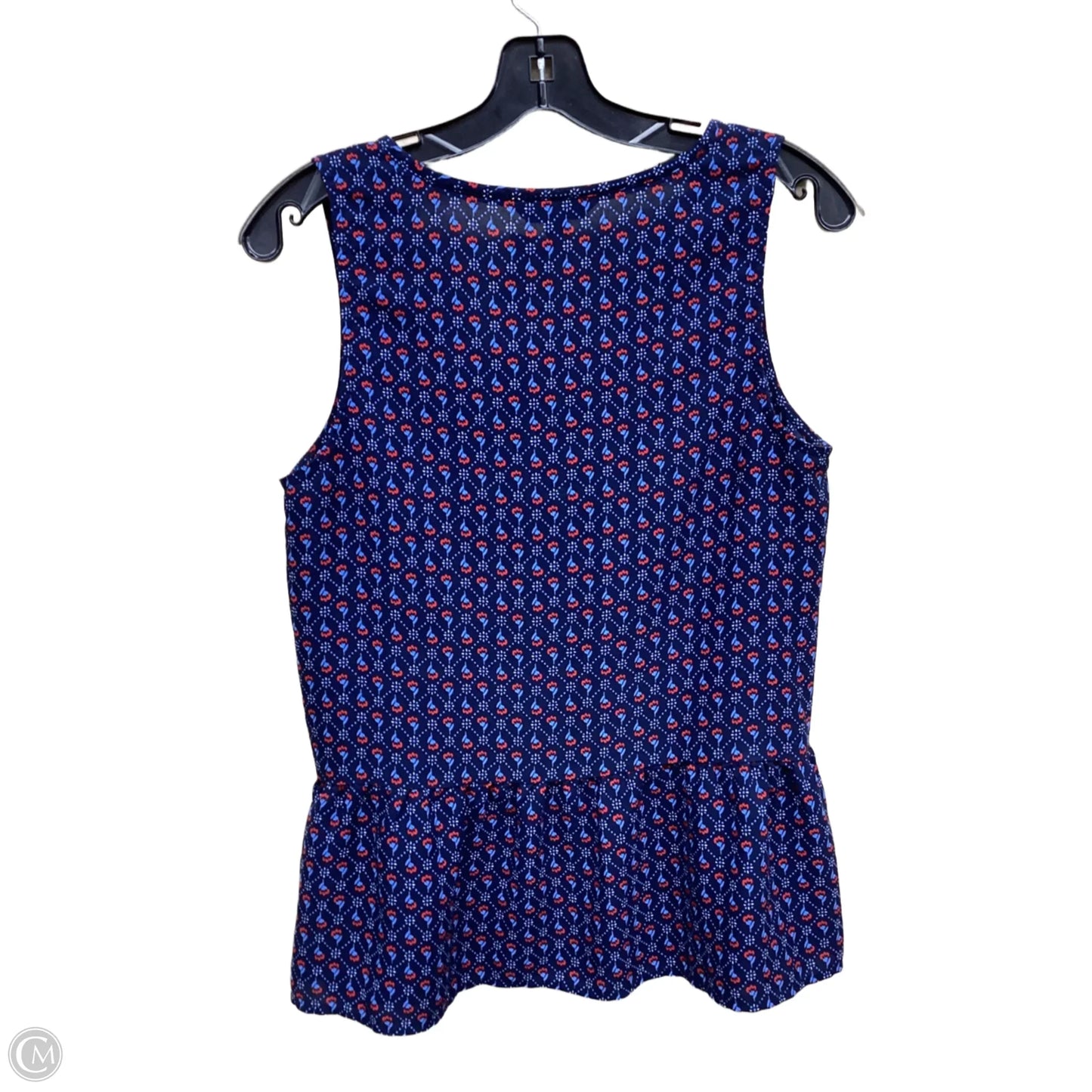 Top Sleeveless By Tommy Hilfiger In Blue & Red, Size: M