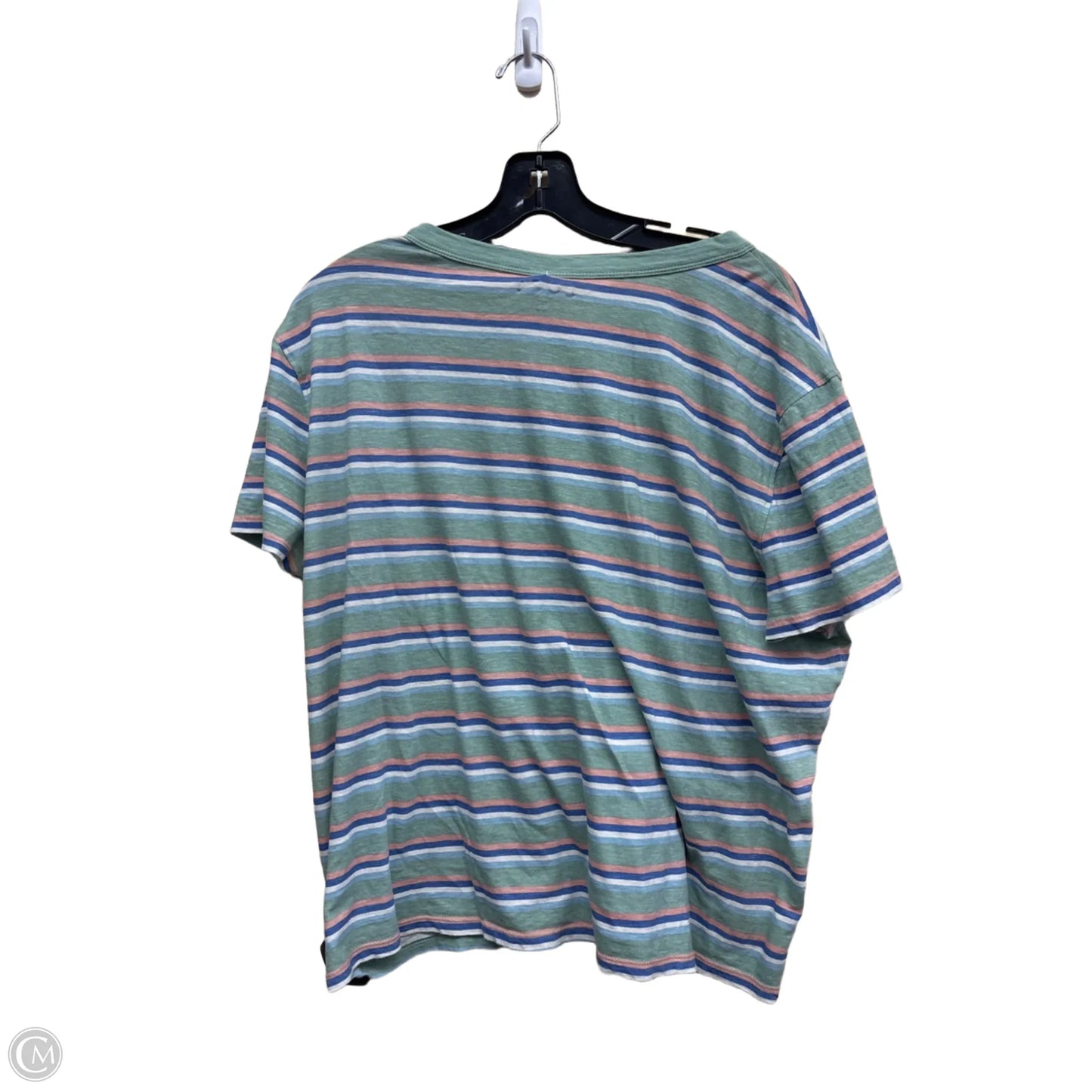 Top Short Sleeve By Loft In Striped Pattern, Size: Xl