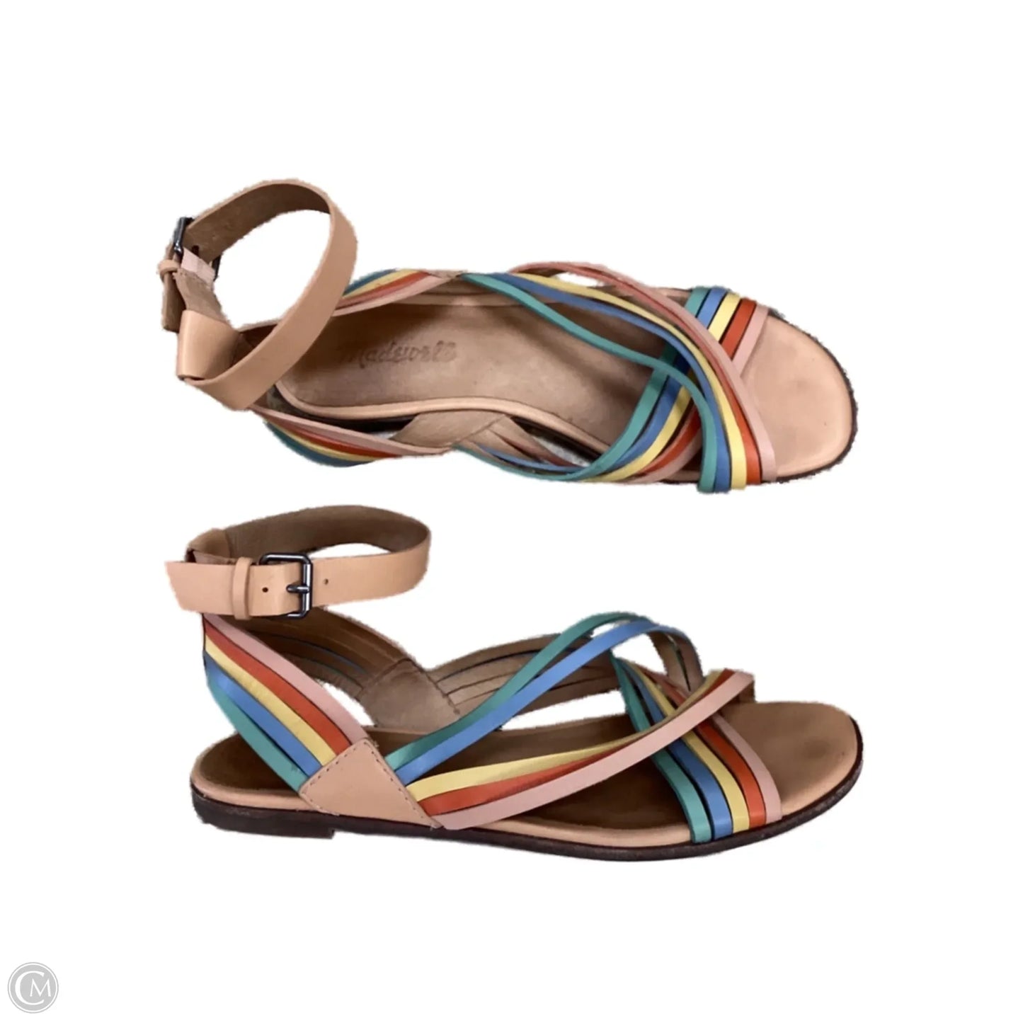 Sandals Flats By Madewell In Multi-colored, Size: 8